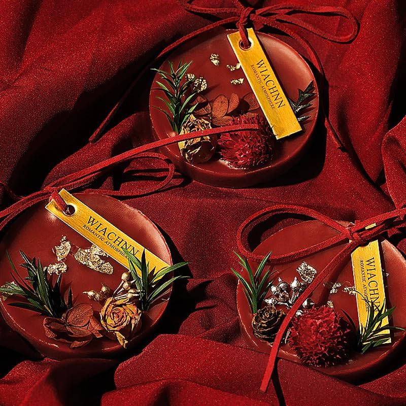 Red Solid Fragrance Wax Pieces Dried Flower Gift Set