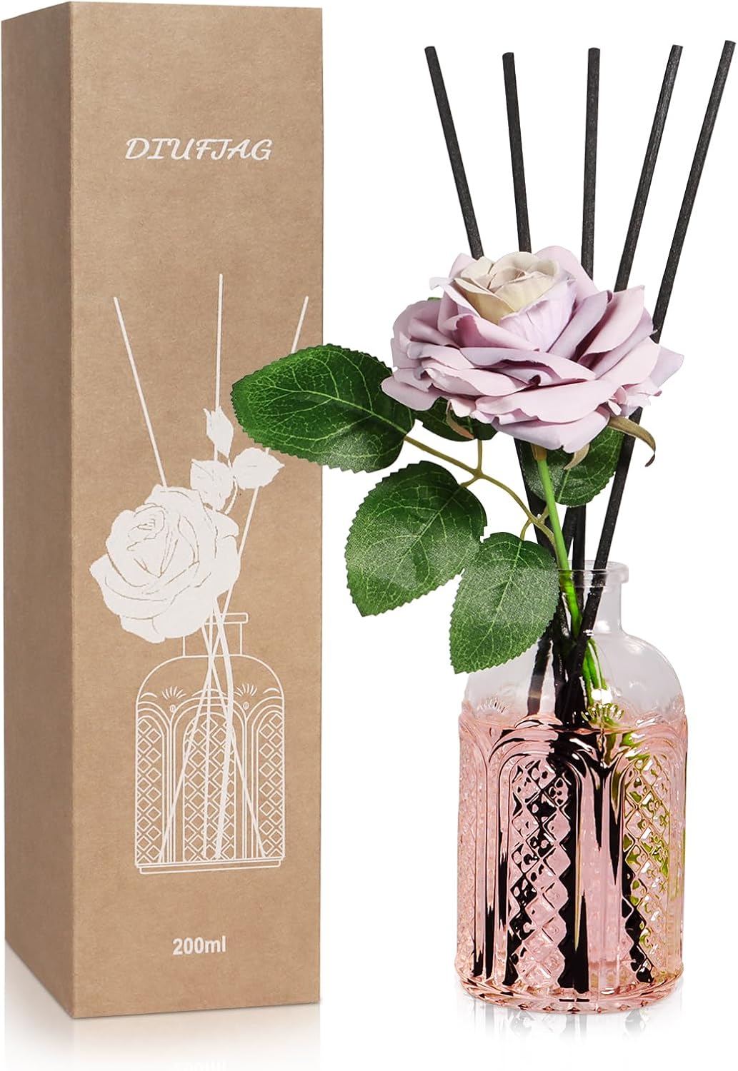DIUFJAG 67 Oz Rose Reed Diffuser Set