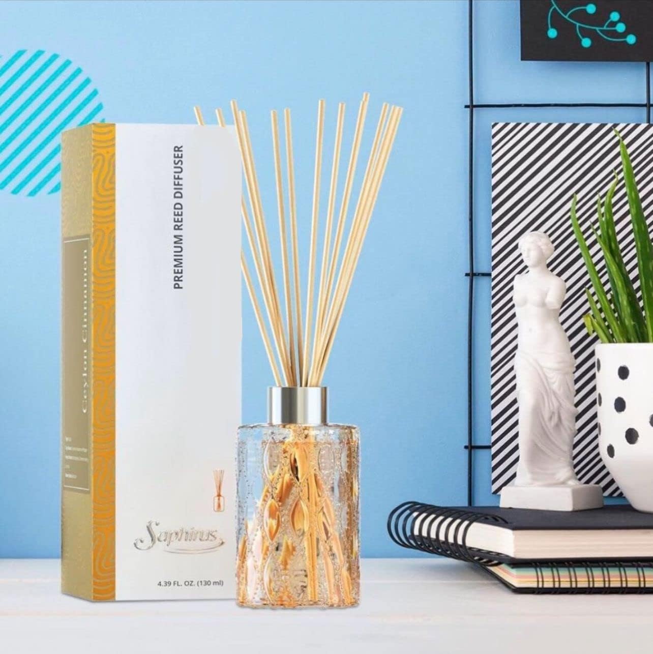 Premium Reed Diffuser Set with Jasmine Fragrance