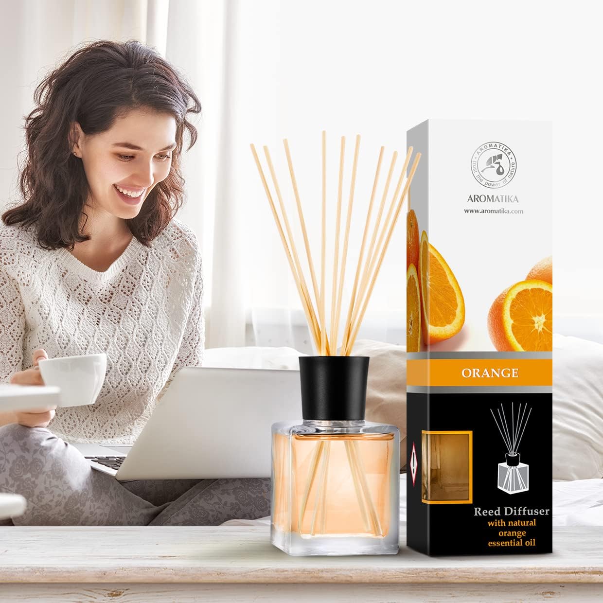 Orange Diffuser Set 68 Fl Oz - Natural Aromatherapy
