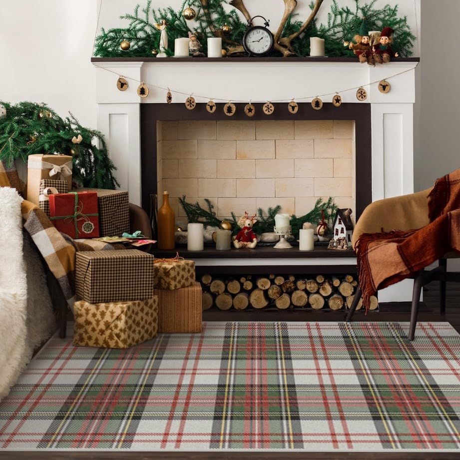 Ruggable Washable Plaid Area Rug - 3x5