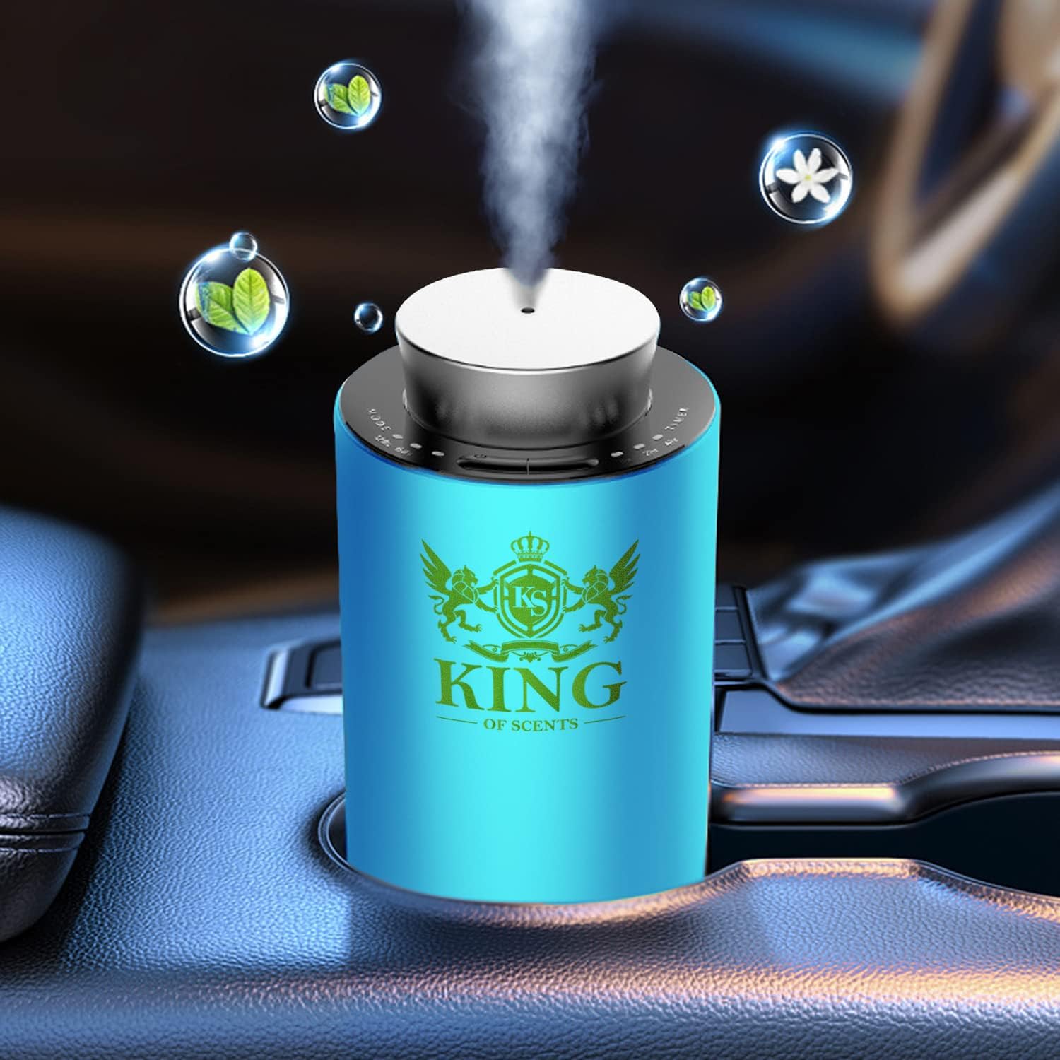 KING OF SCENTS Car Diffuser Blue Large Room Travel Gift