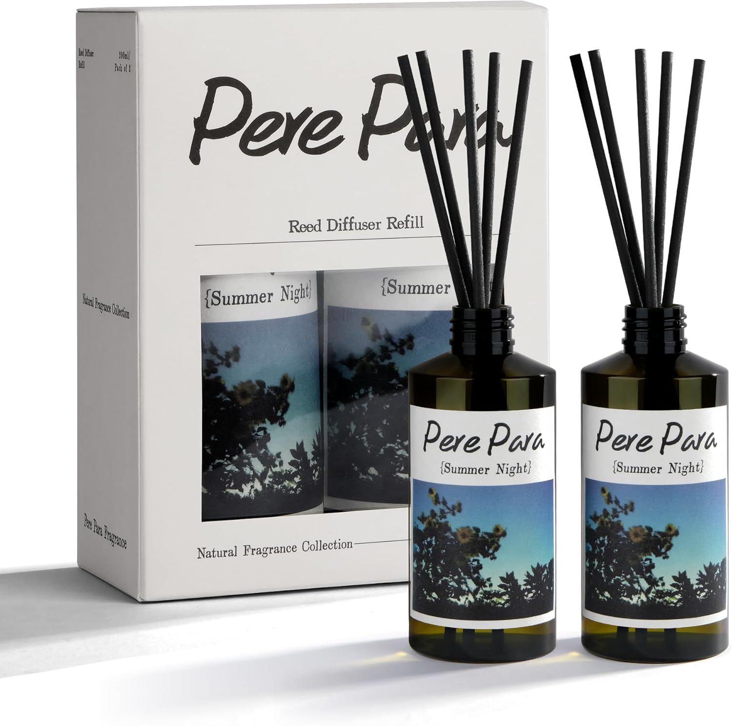 Summer Night Scent Premium Reed Diffuser Set 2 Pack