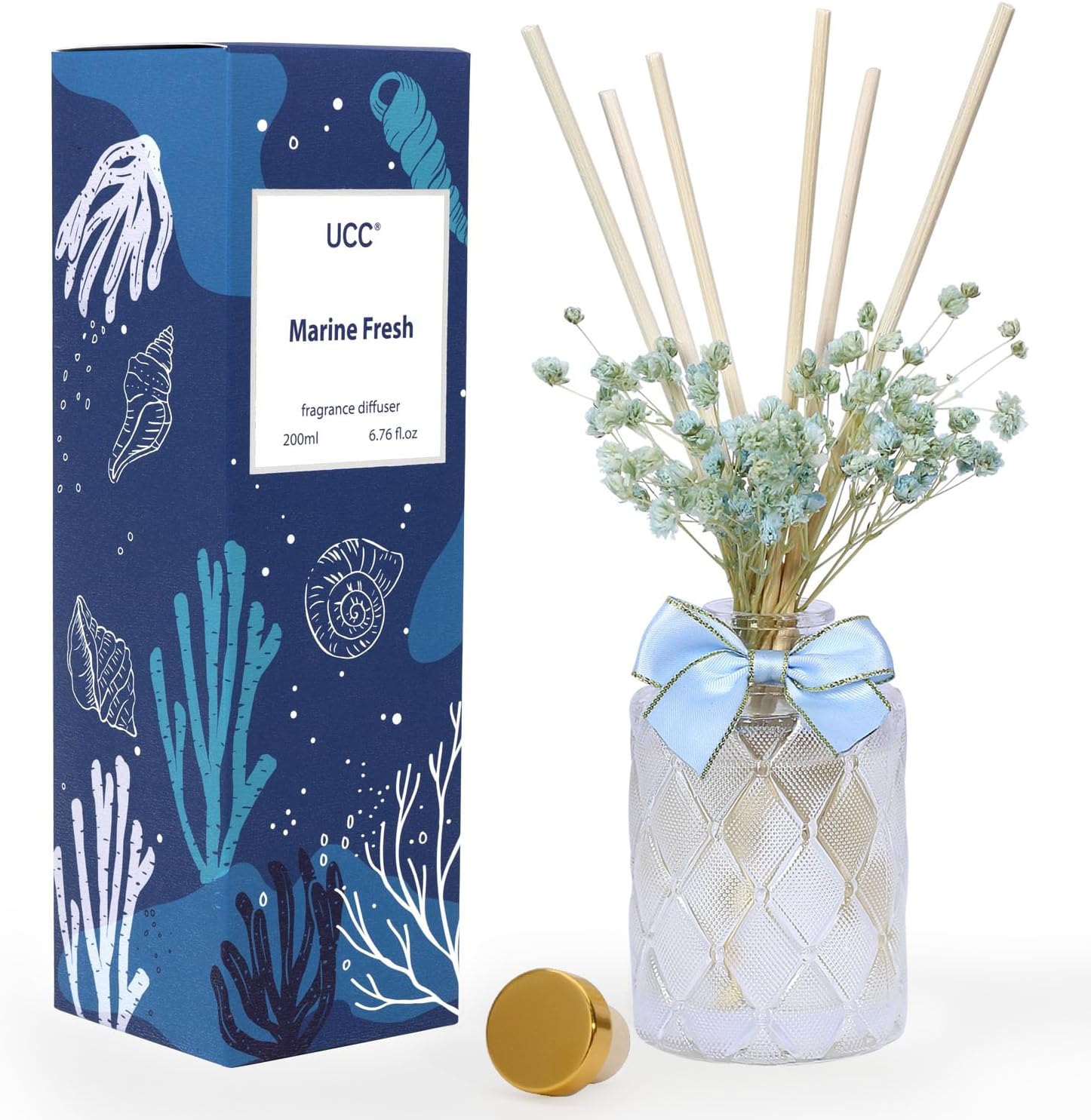 UCC Premium Reed Diffuser Set with Preserved Flowers