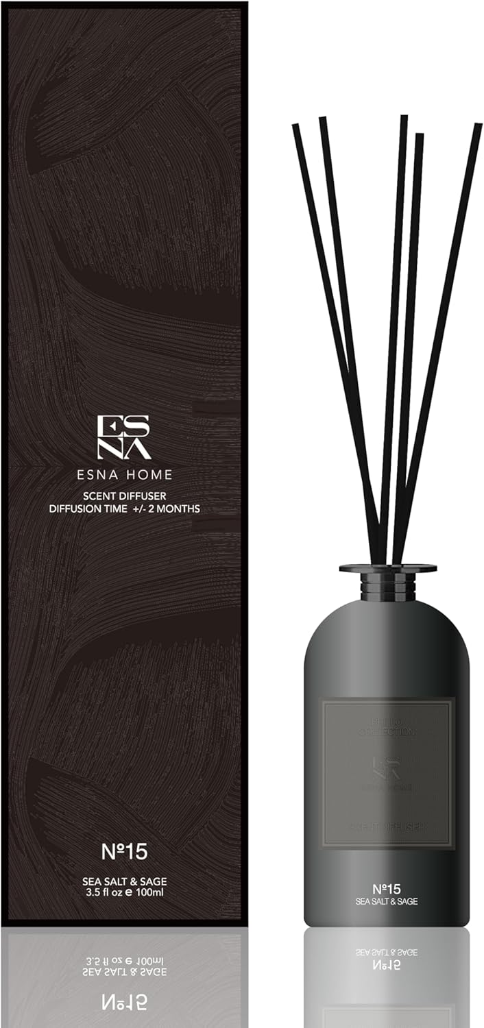 ESNA HOME Premium Reed Diffuser Set Sea Salt Sage