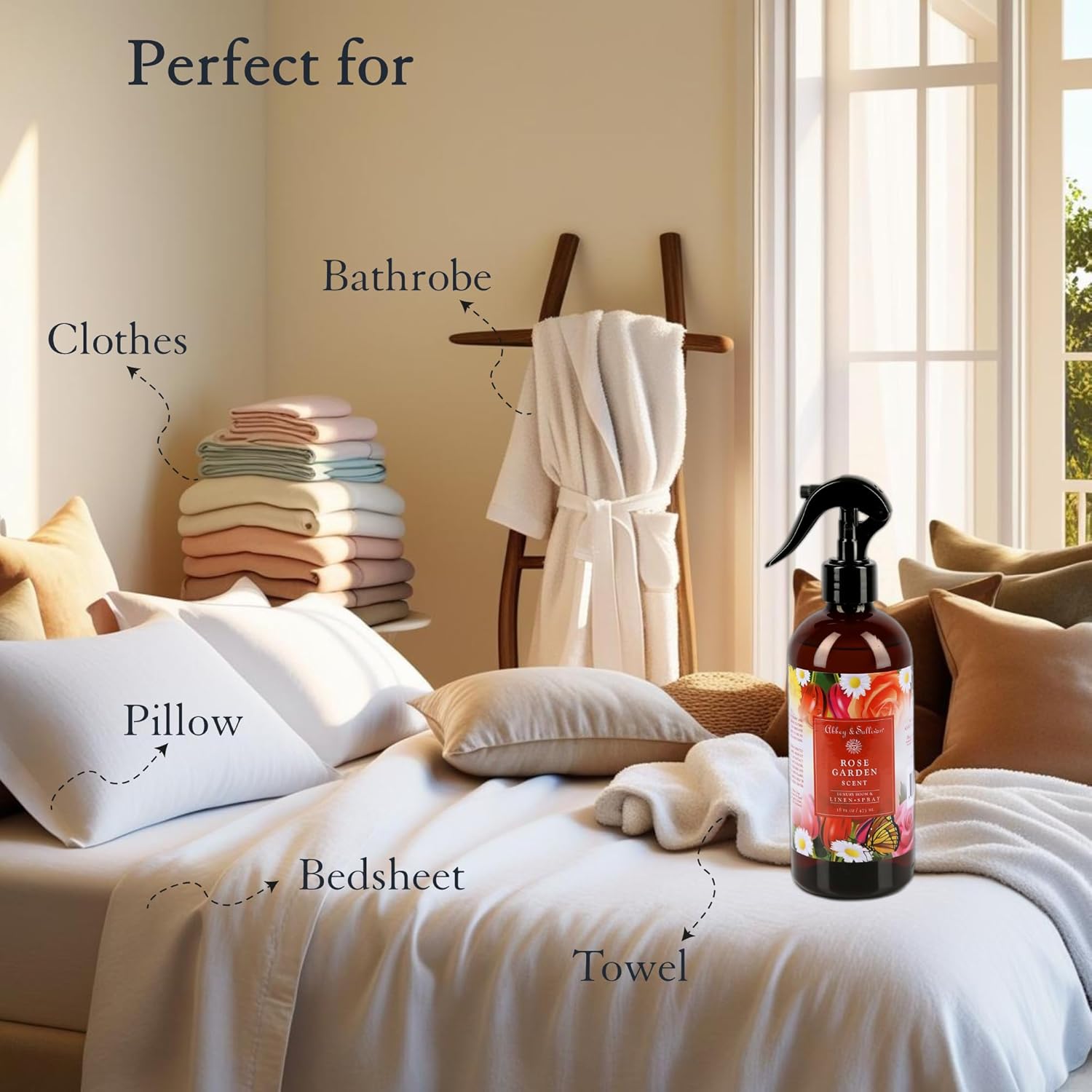 Abbey Sullivan Linen Spray Rose Garden 16 oz Pack of 2