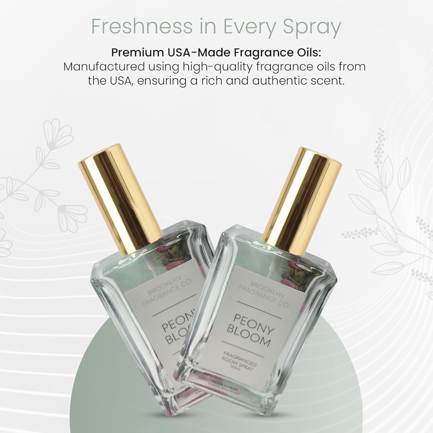 Brooklyn Fragrance Co BFC- Florals Room Spray - Premium Peony Scent - 100ml