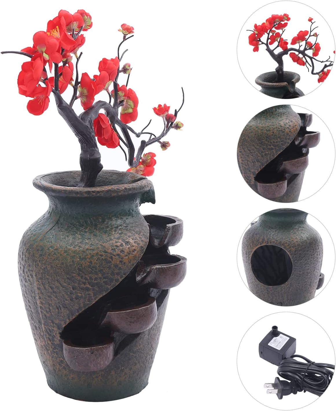 Desktop Fountain Simulating Tree Flowers for Home Decoration and Gifts
