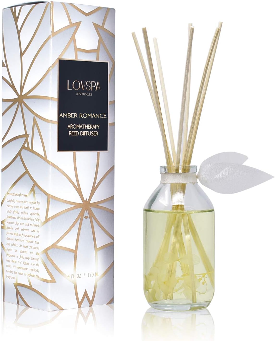 LOVSPA Amber Romance Reed Diffuser Set