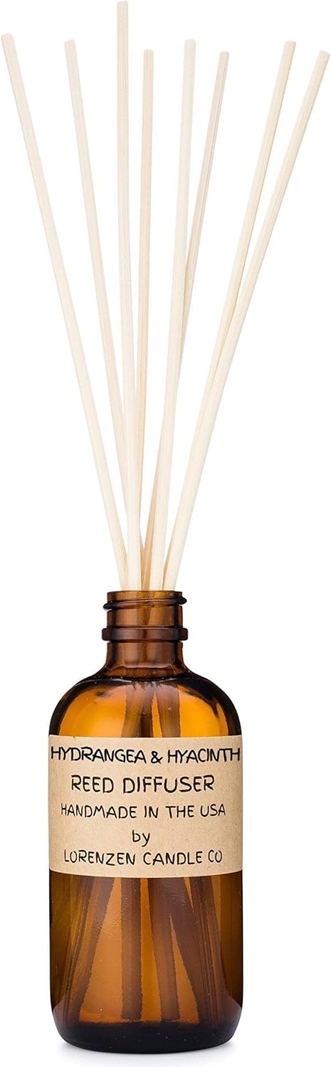 Hydrangea Hyacinth Reed Diffuser Set by Lorenzen Candle Co