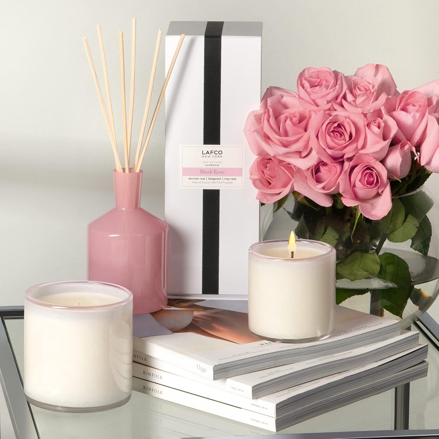 LAFCO New York Classic Reed Diffuser Blush Rose 6 oz