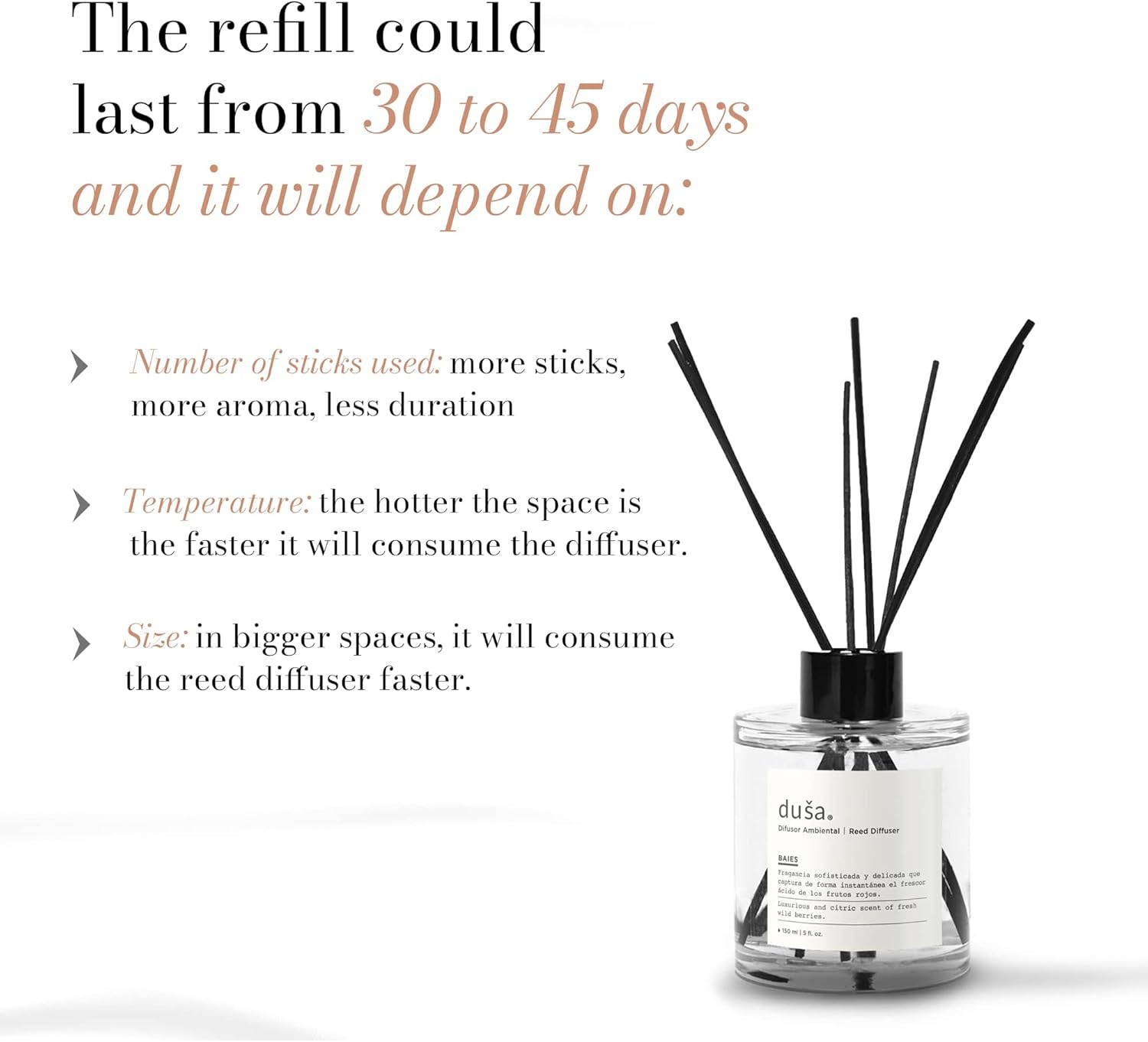 DUSA Santal Reed Diffuser Set - 5 Fl Oz