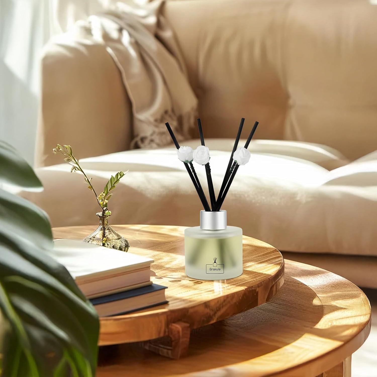 Brakula 2 Pack Reed Diffuser Set Bamboo Scented