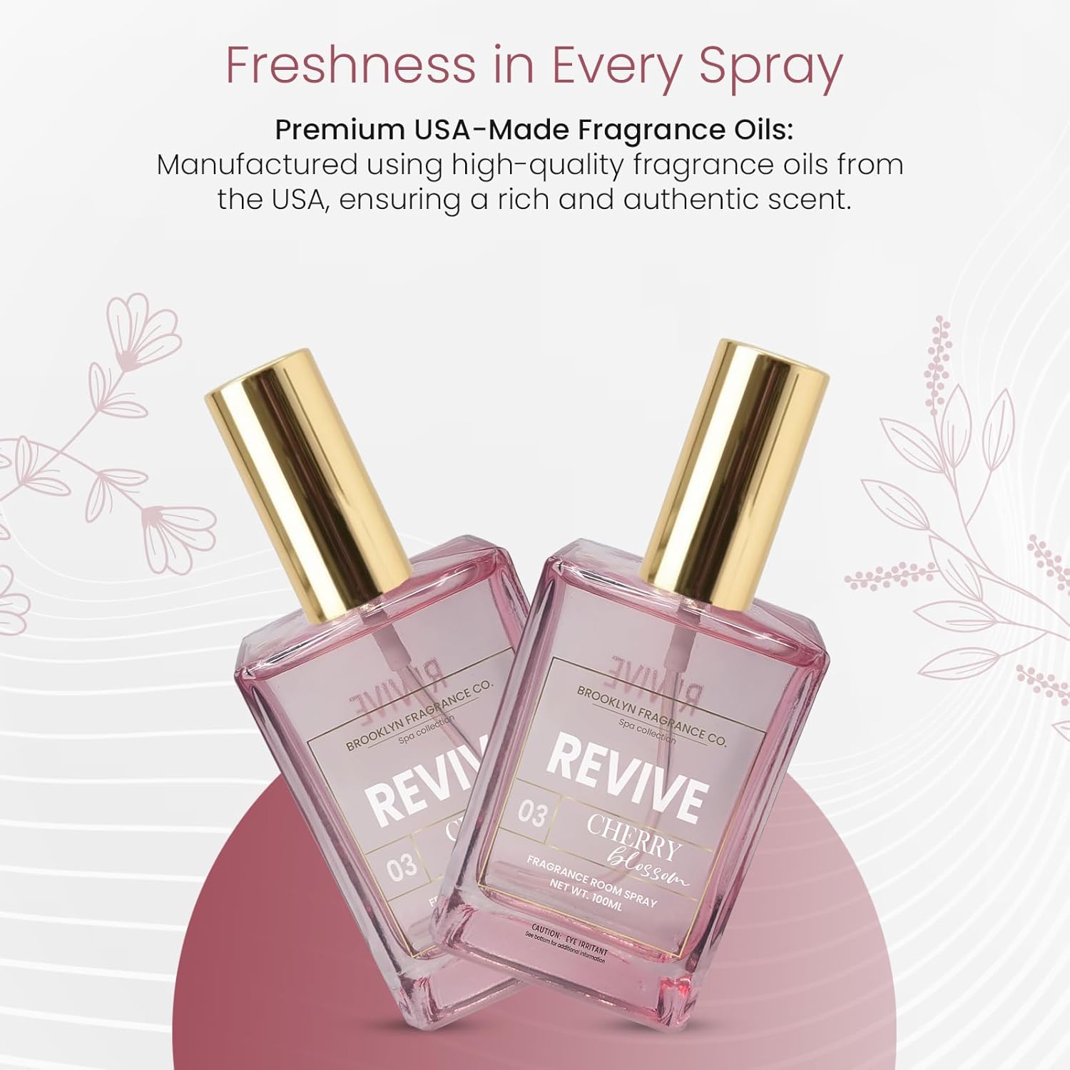 Brooklyn Fragrance Co Revive Cherry Blossom Room Spray - 100ml