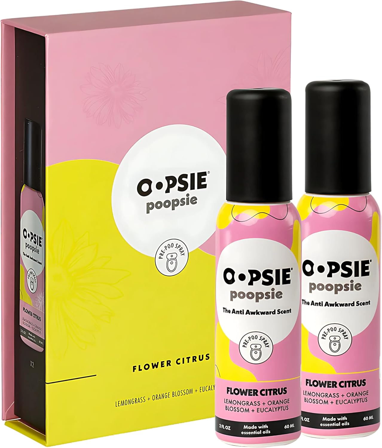Pre GO Toilet Spray Discreet Portable 2 Pack