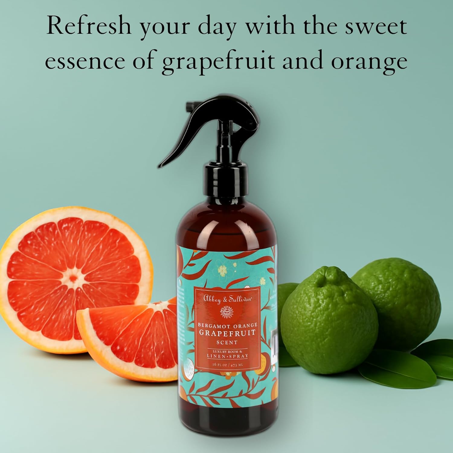 Abbey Sullivan Linen Spray Bergamot Orange Grapefruit 16 oz