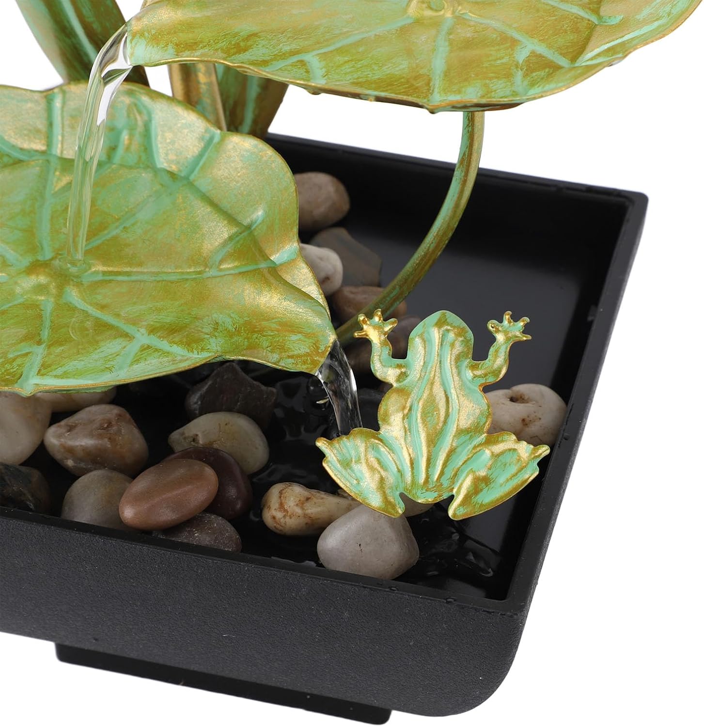 TOPINCN Tabletop Fountain with LED Lights USB Charging 3 Tier