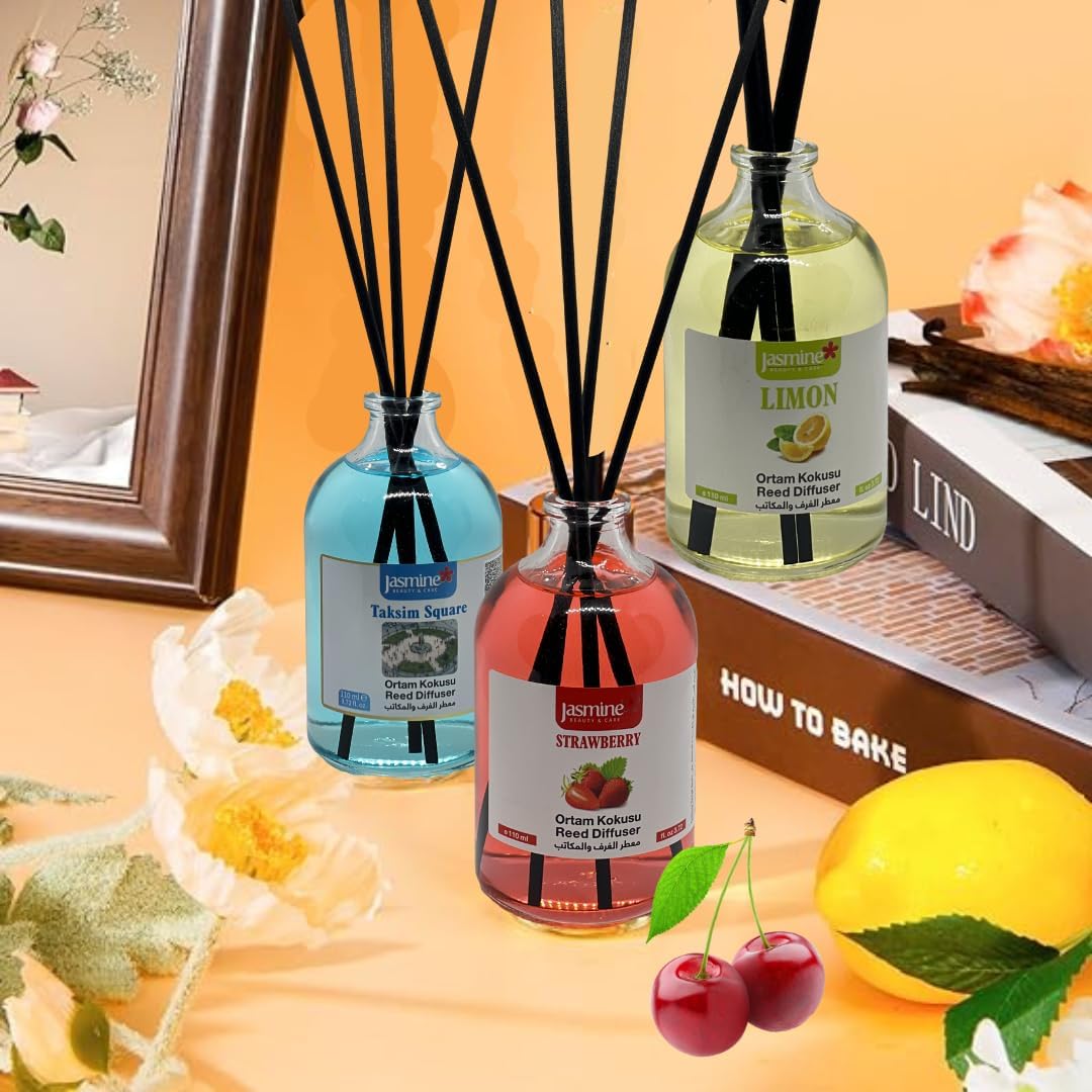 Jasmine Beauty and Care Reed Diffuser Set - Mango Scent 372 Fl Oz