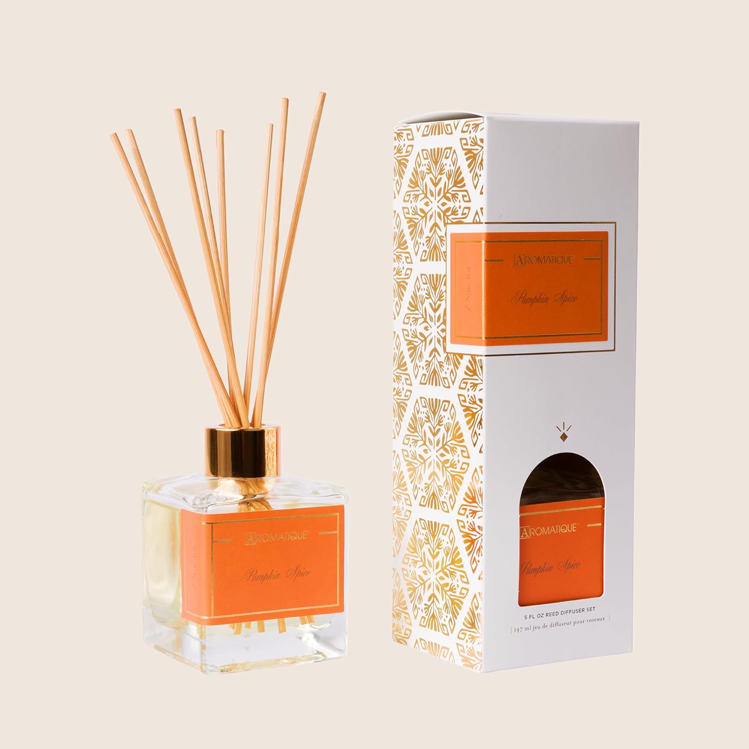 Pumpkin Spice Aromatique 5oz Reed Diffuser Gift Set