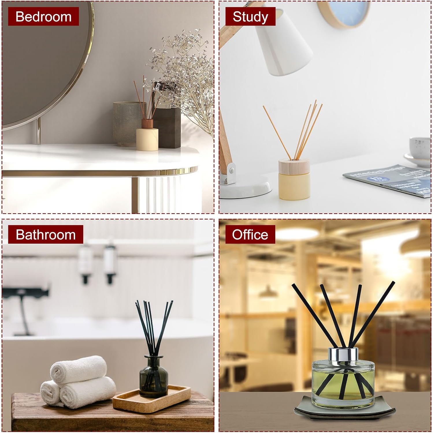HARFINGTON 5oz Glass Diffuser Container