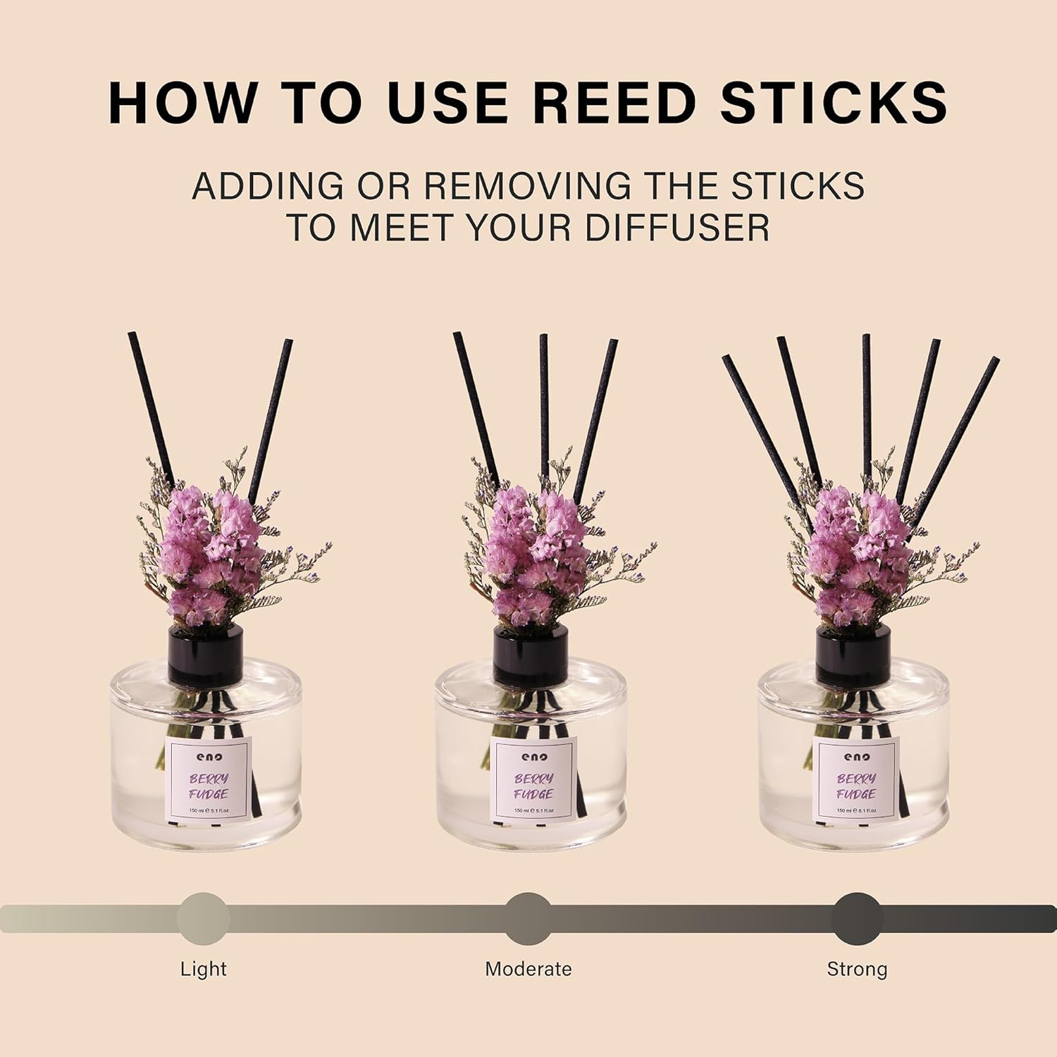 Flower Reed Diffuser Set with Essential Oils and Dried Flowers