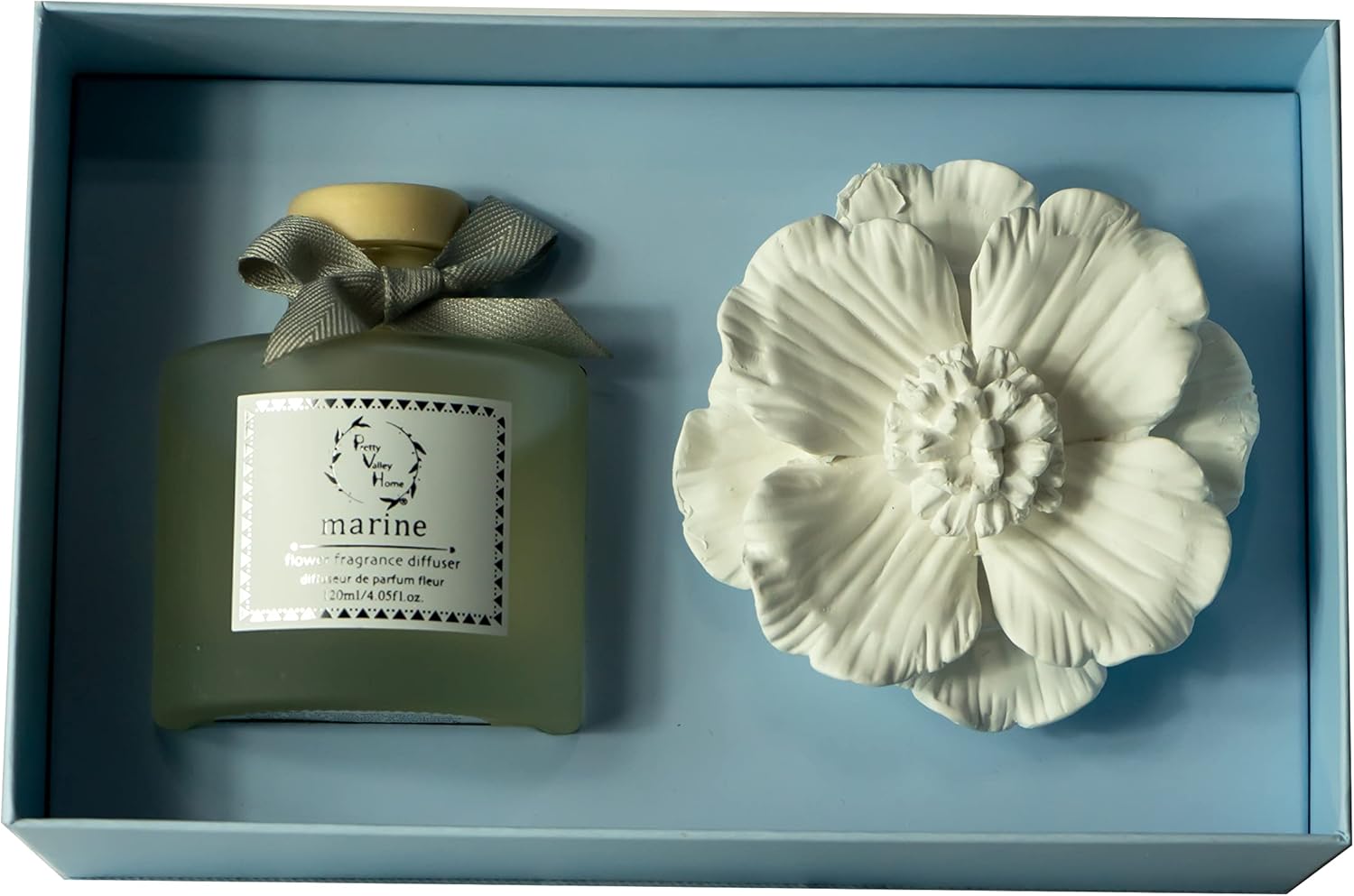 Ceramic Diffuser Flower 120ml Gift Box with Marine Scent