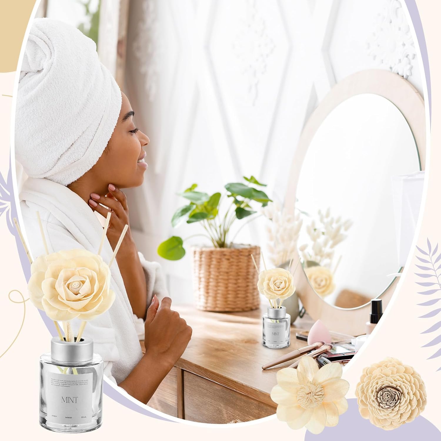 Waydress 15 Piece Sola Flower Diffuser Set