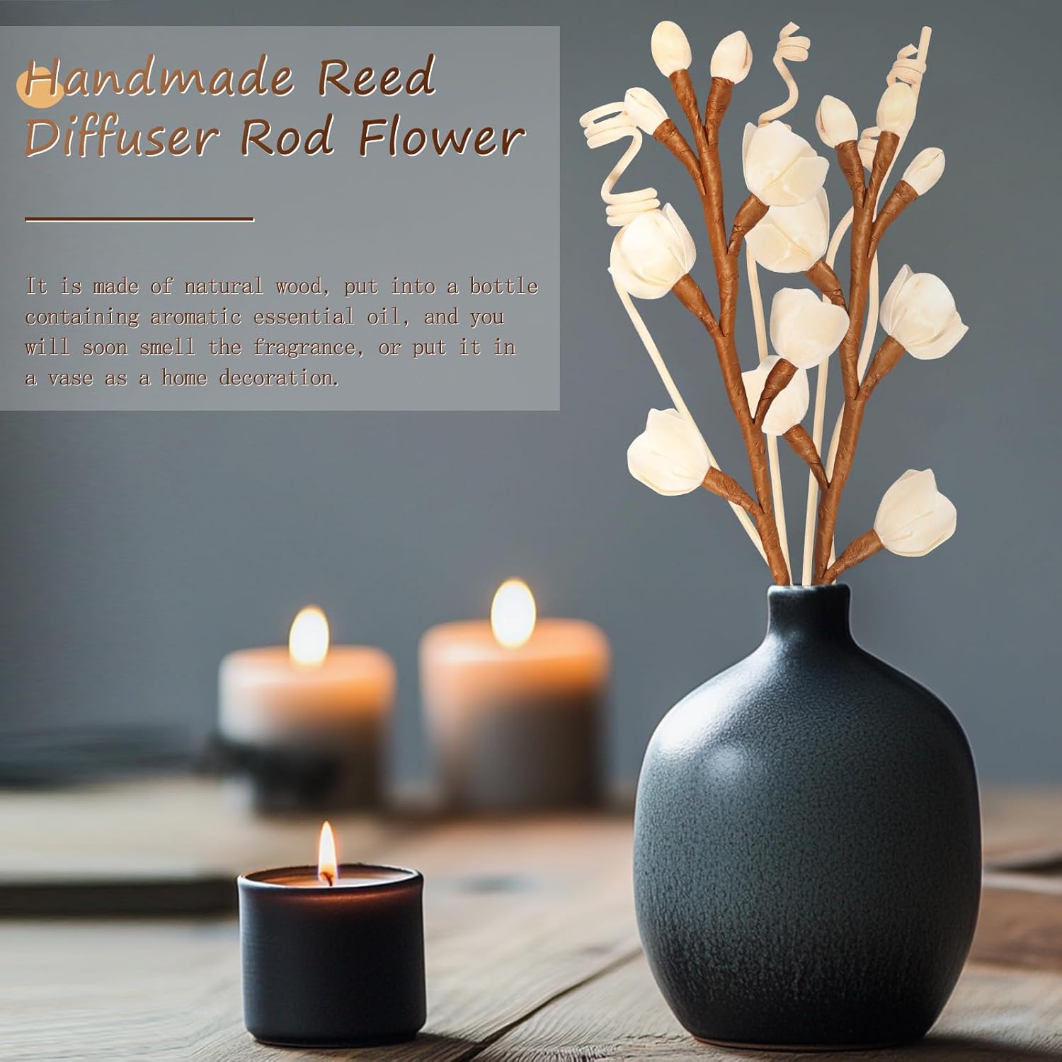 12 Pcs Reed Diffuser Set Elegant Home Fragrance