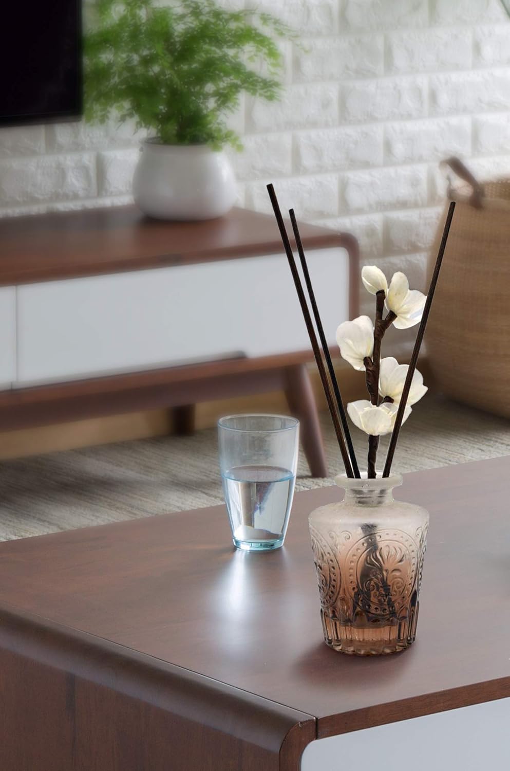 8 Inch 20 Pcs Fiber Reed Diffuser Refill Sticks White