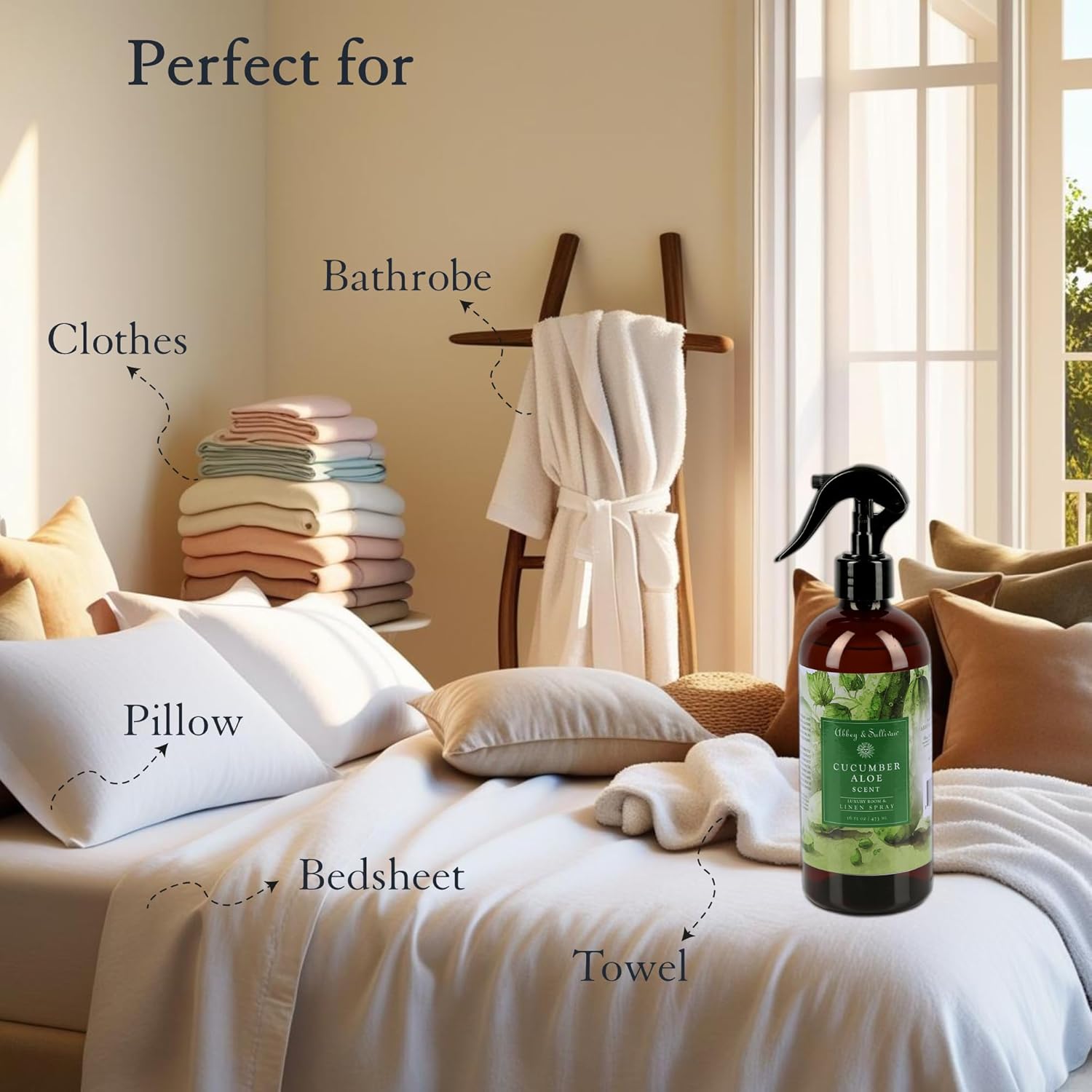 Abbey Sullivan Linen Spray Cucumber Aloe Pack of 2 16 oz