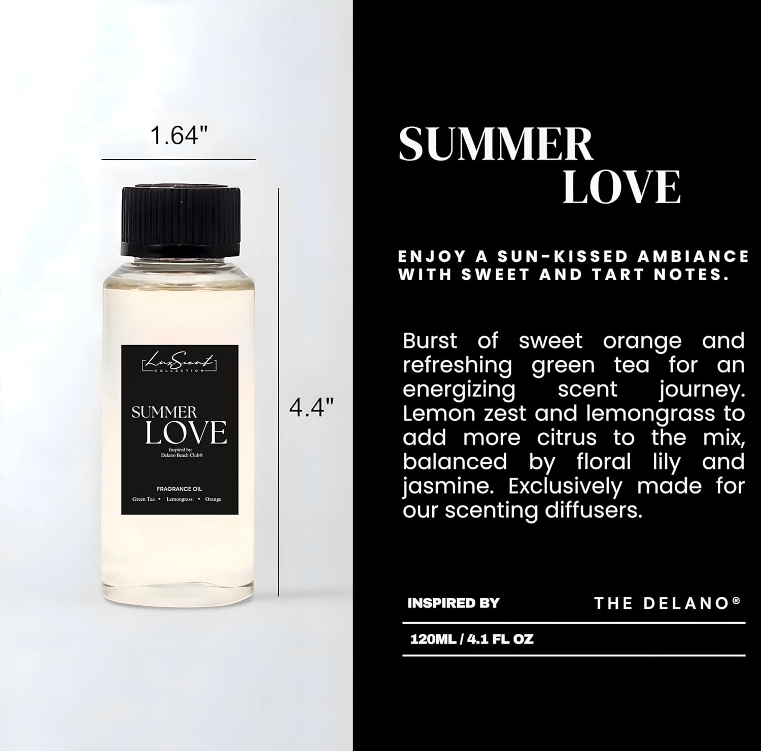 LUXSCENT COLLECTION Aroma Diffuser Starter Kit for 1000SQ FT Coverage - 120ML Waterless Essential Oil Included