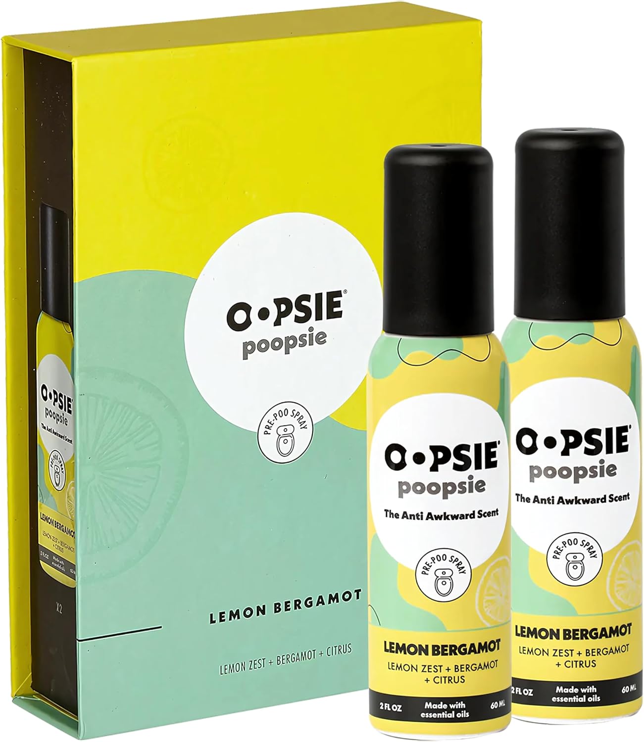 OOPSIE POOPSIE Pre GO Toilet Spray 2oz 2 Pack