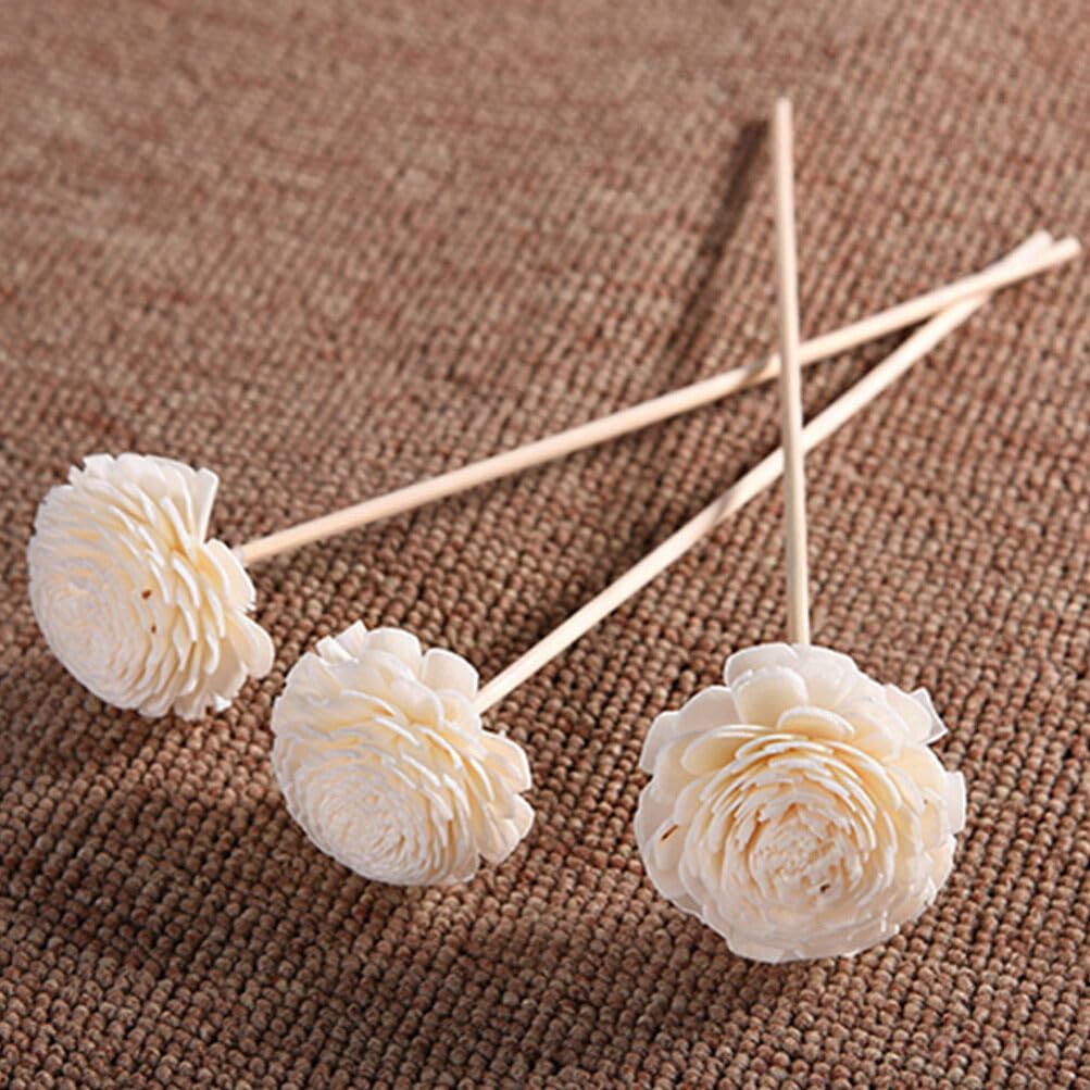 HOMSFOU Reed Diffuser Sticks 6pcs Rose Rattan Aroma Volatile Refill Sticks for Home Office Car