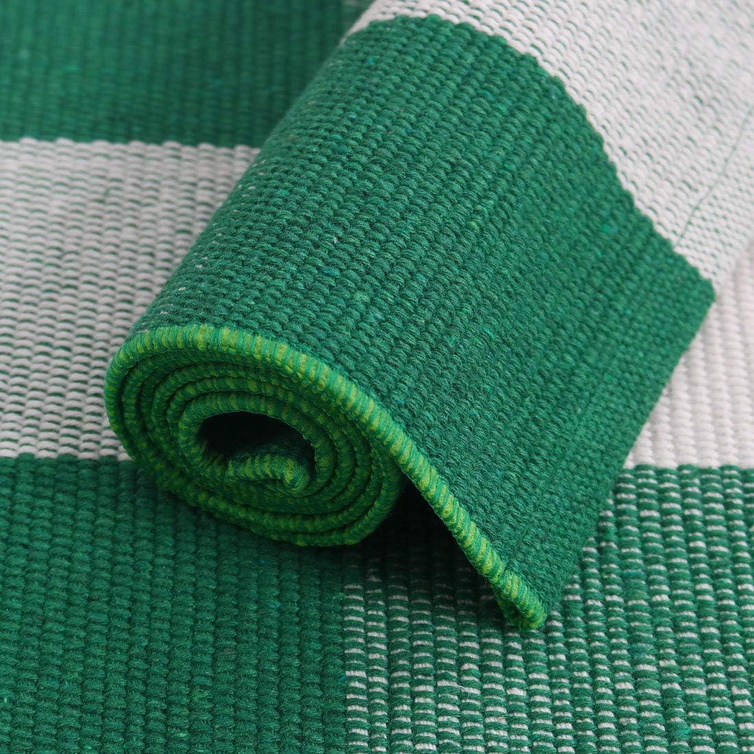 Uxcell Buffalo Check Rug 35x24 Green White