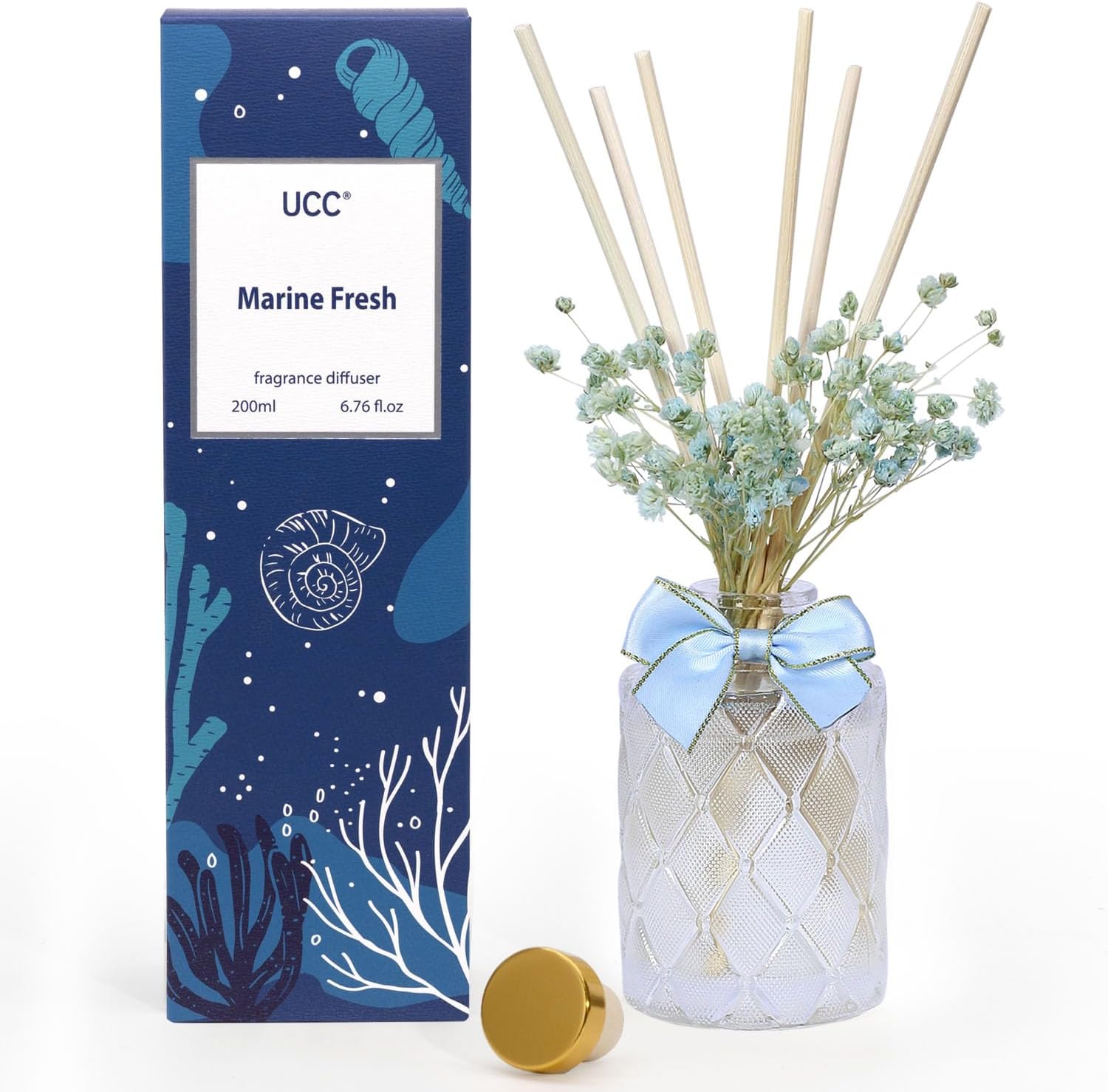 UCC Premium Reed Diffuser Set with Preserved Flowers