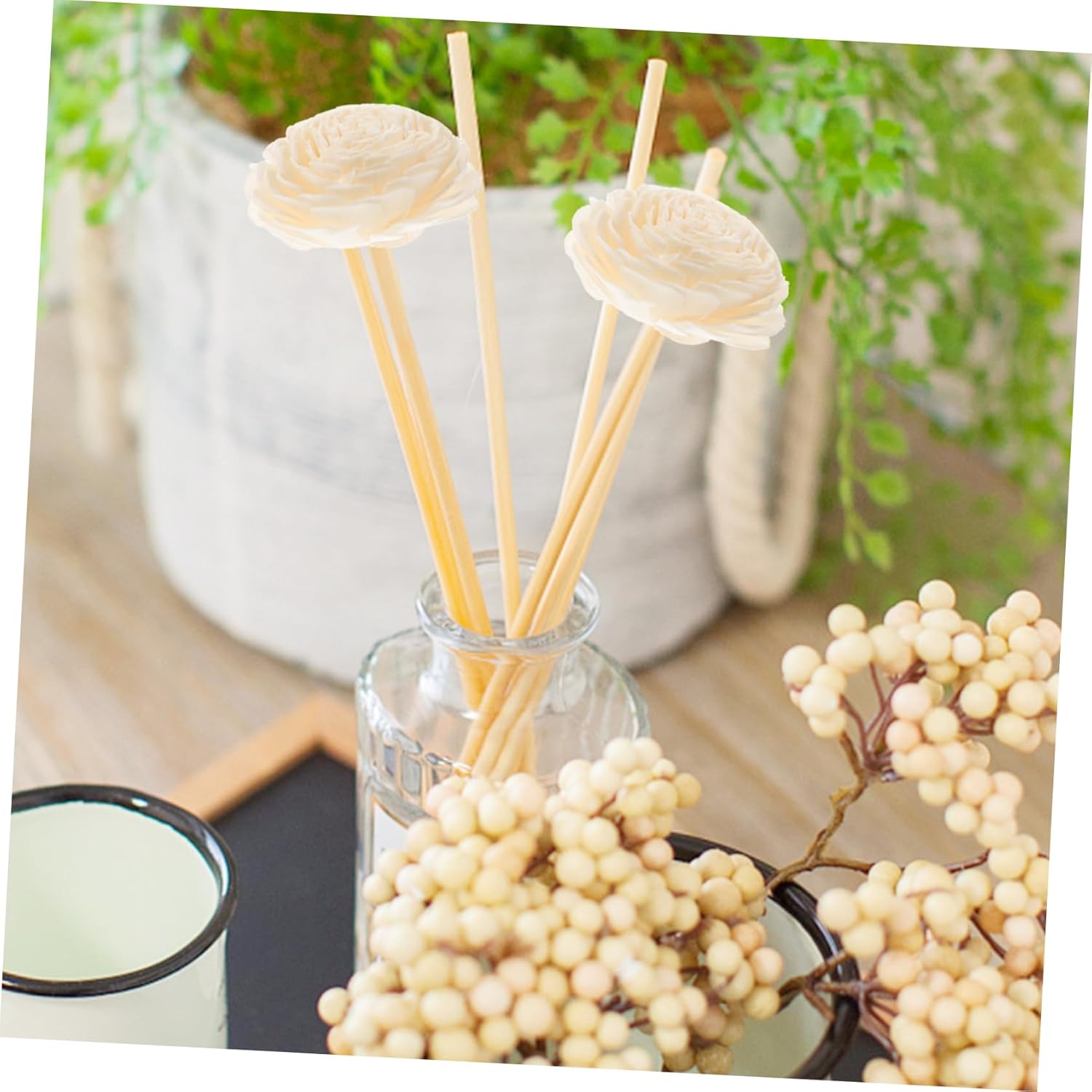 3pcs Handmade Dried Flower Sticks for Home Elegant Rattan Diffuser Reeds