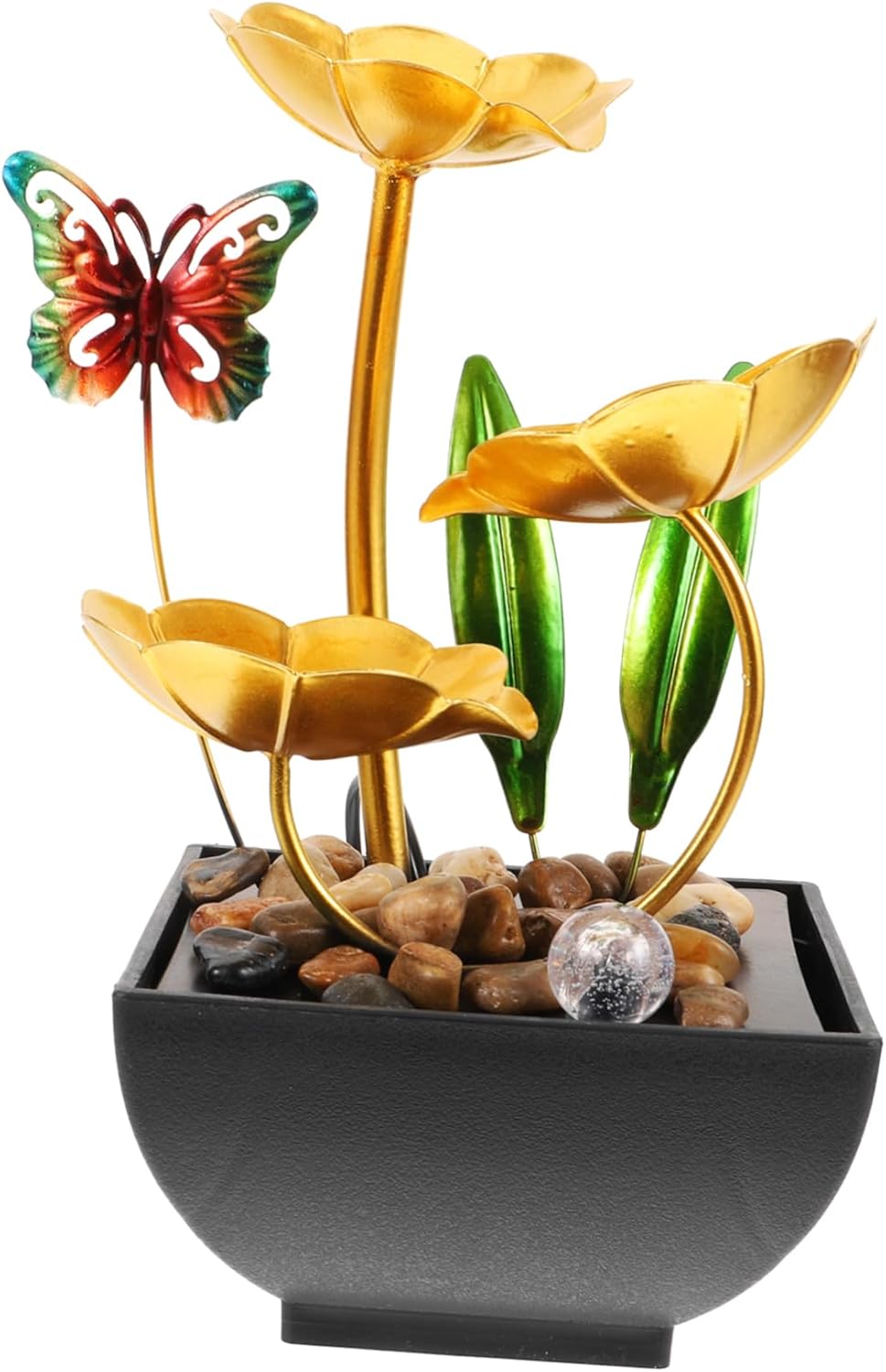 Vaguelly Solar-Powered Tabletop Fountain with Realistic Water Flow