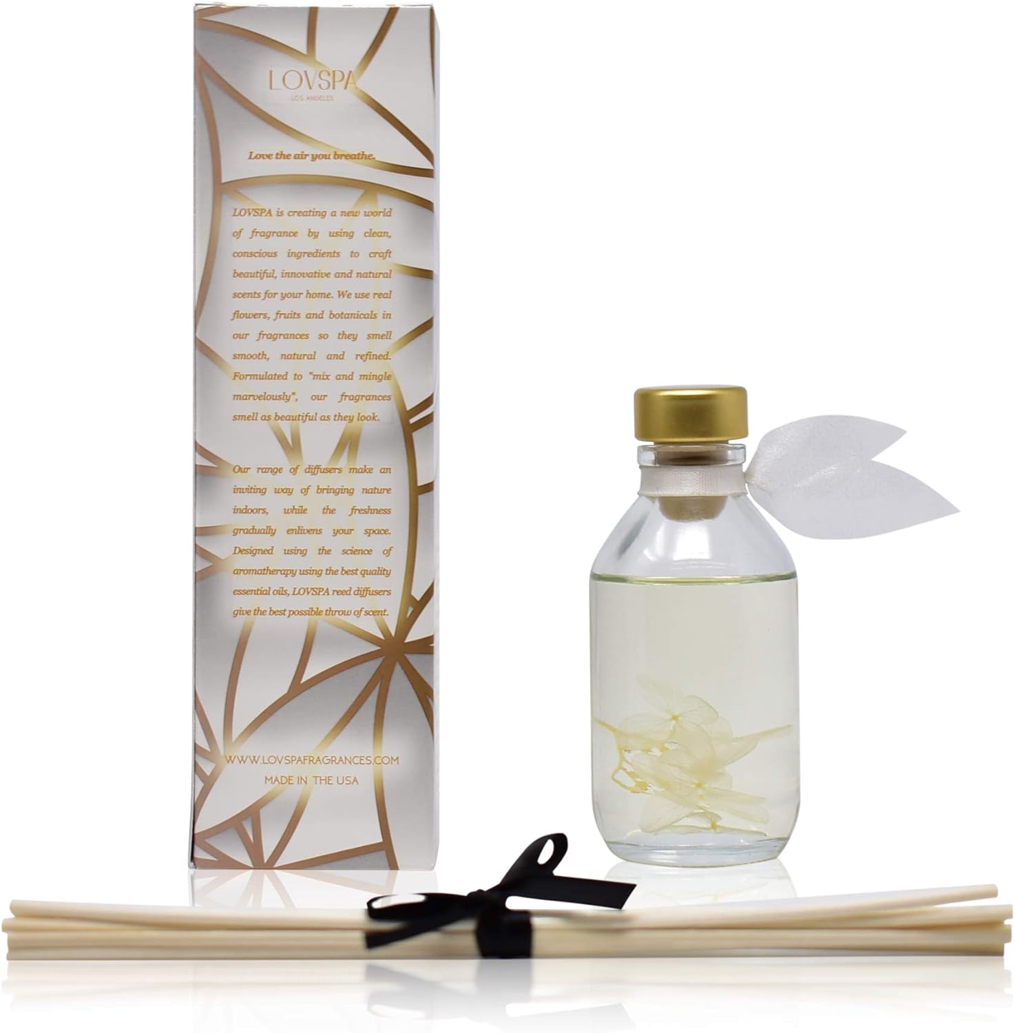 LOVSPA Amber Romance Reed Diffuser Set