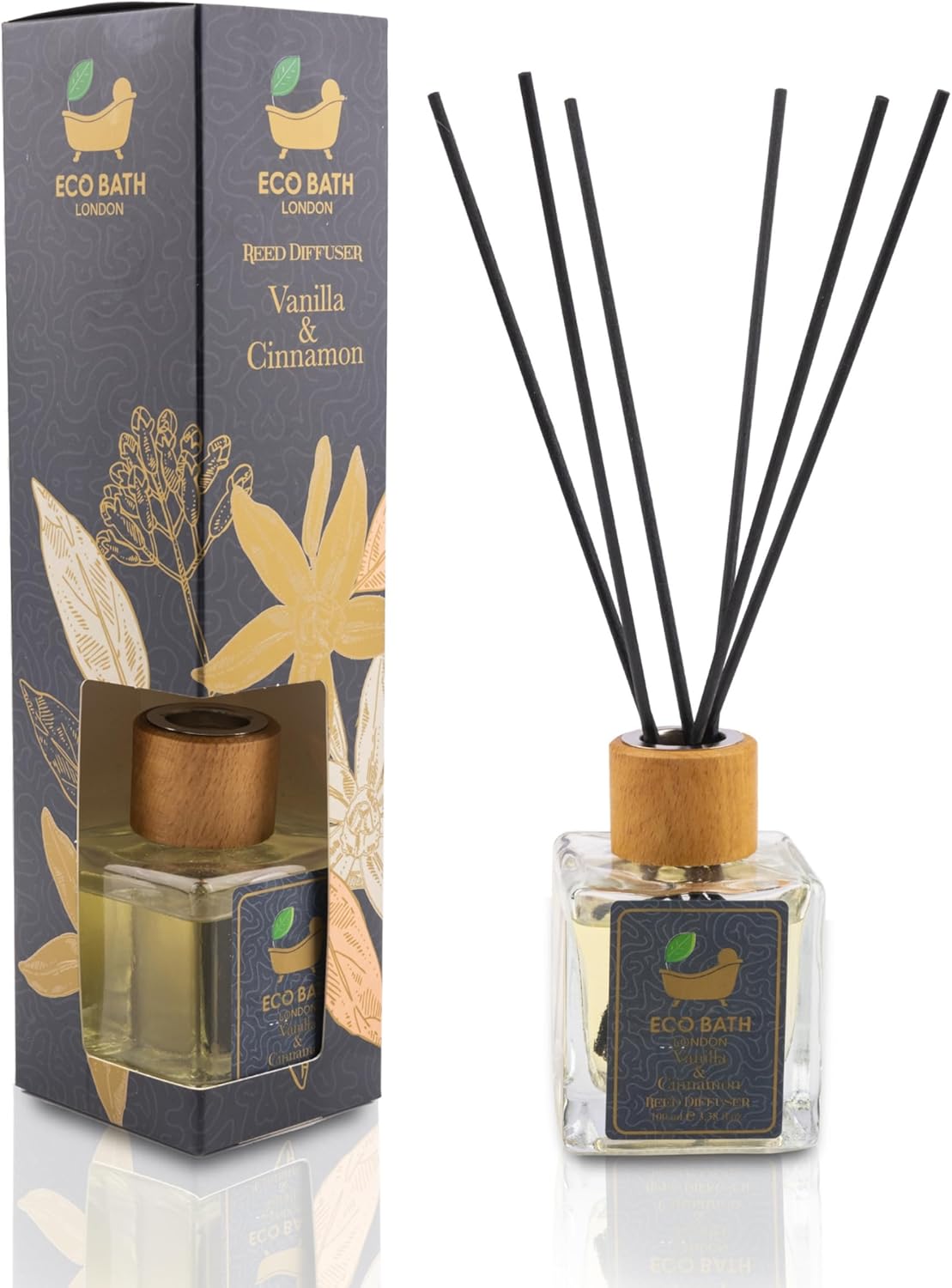 Eco Bath London Reed Diffuser Set - Vanilla Cinnamon