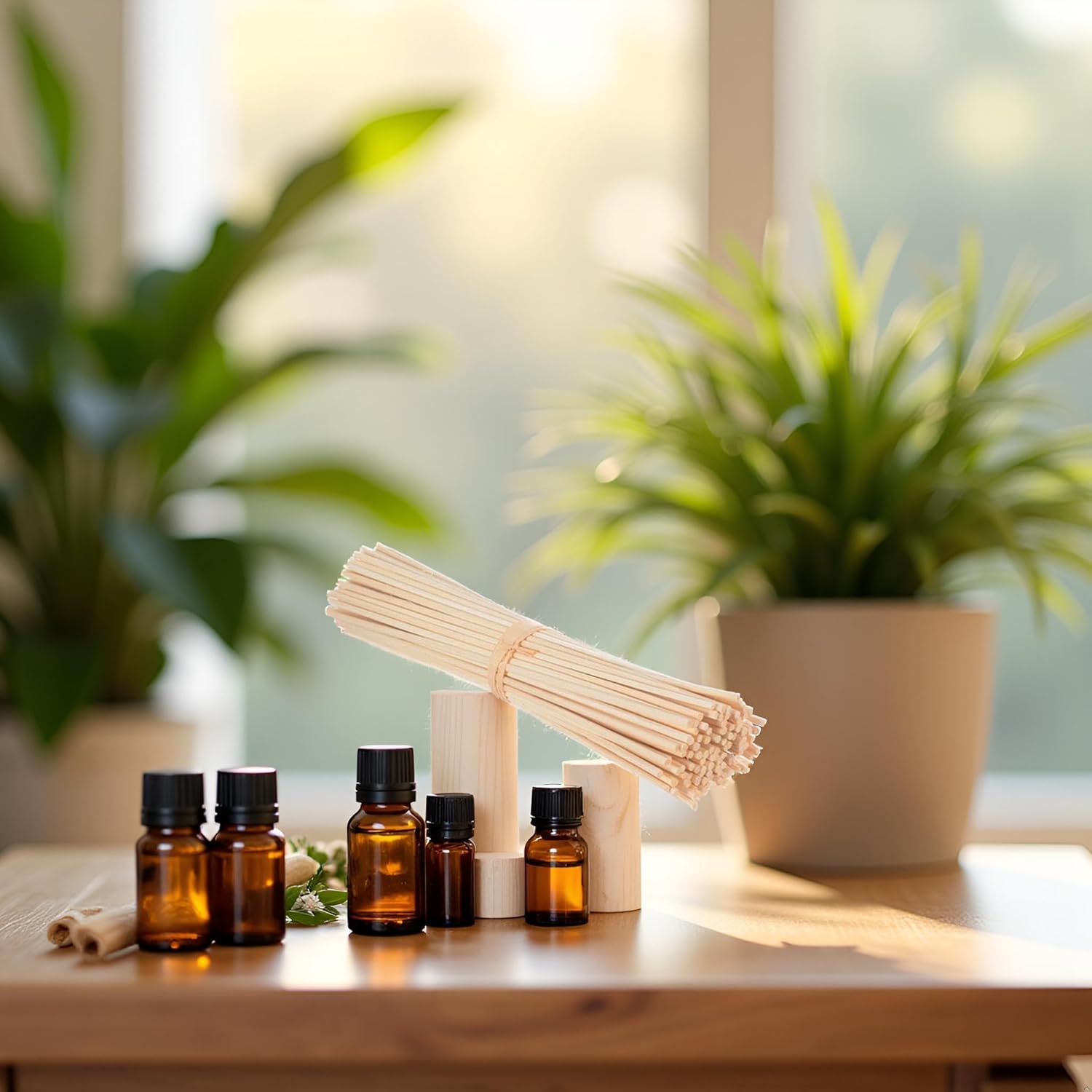 30 Pcs Reed Diffuser Sticks Natural Oil Aroma Diffuser Replacement Set for Home Office