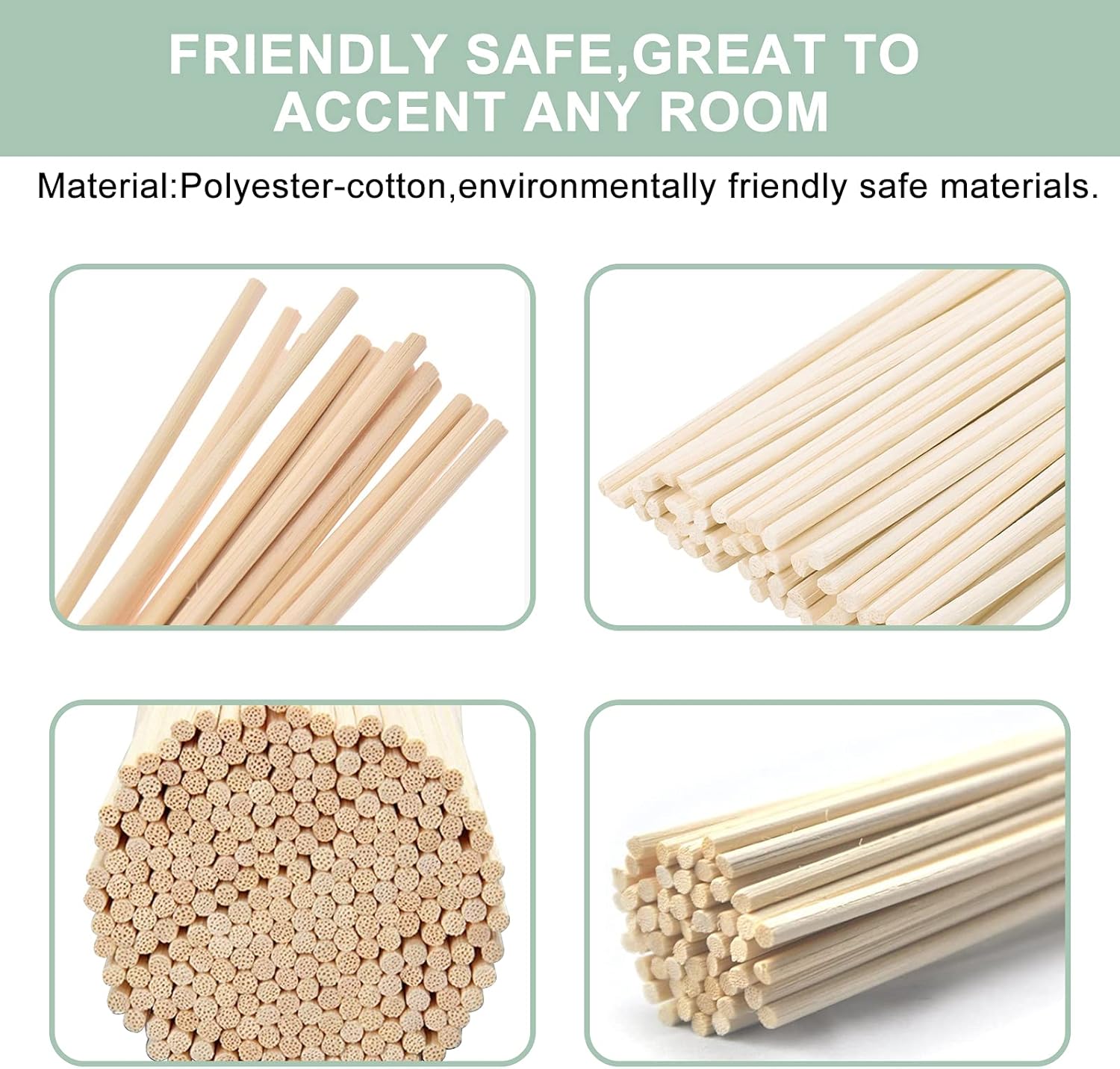 Wnspir 100PCS Reed Diffuser Sticks 10 Inch Natural Rattan