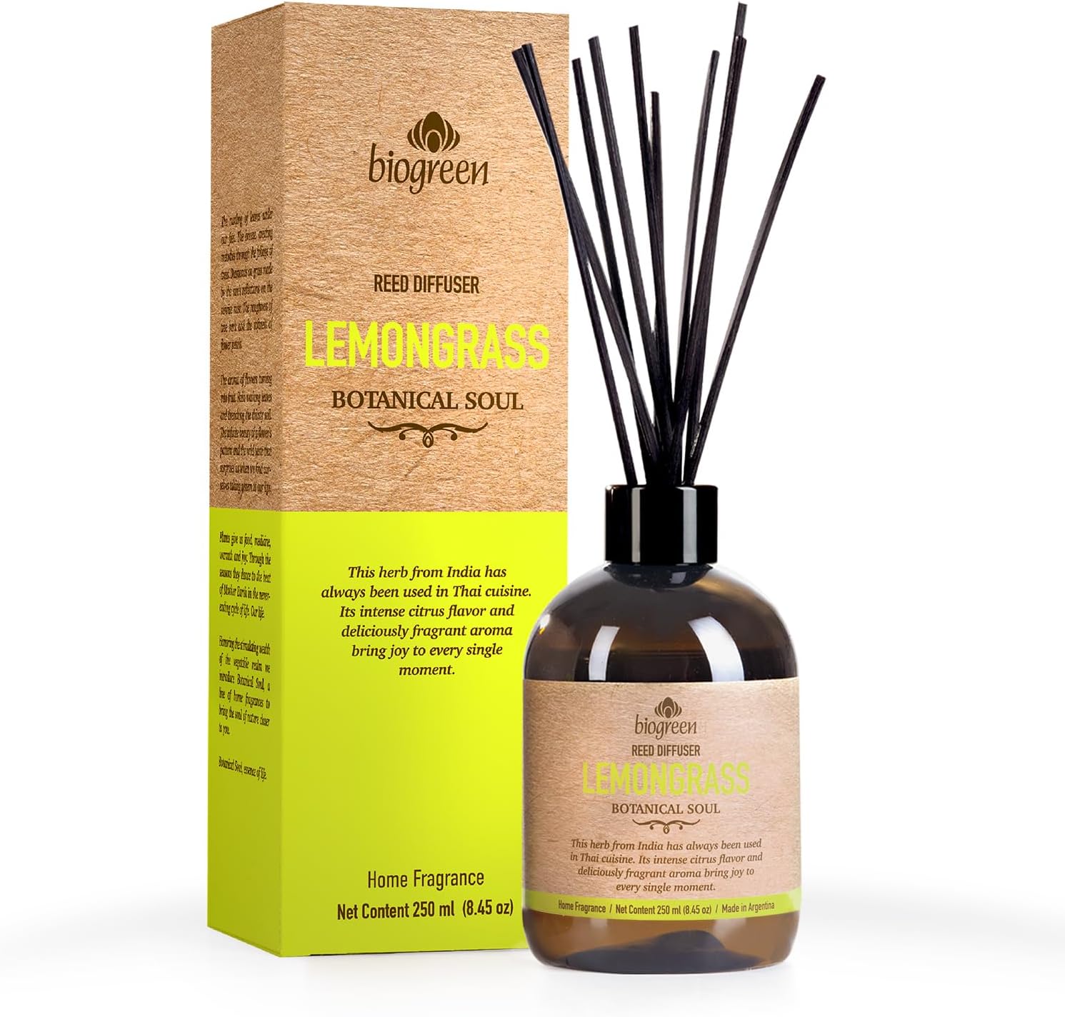 Biogreen Lemongrass Reed Diffuser 845 Ounce Set