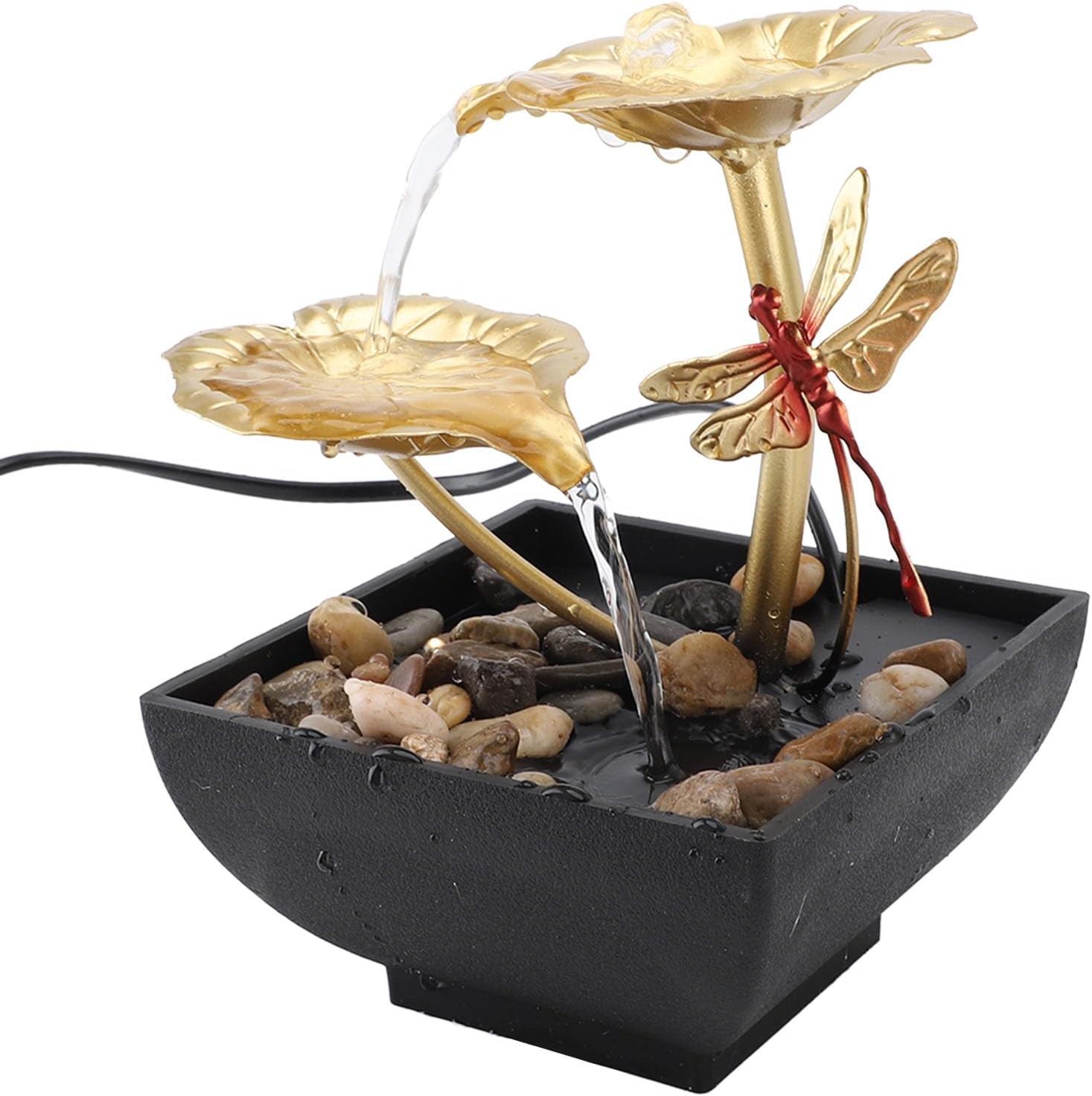 Zerodis USB Tabletop Fountain with Dragonfly Design