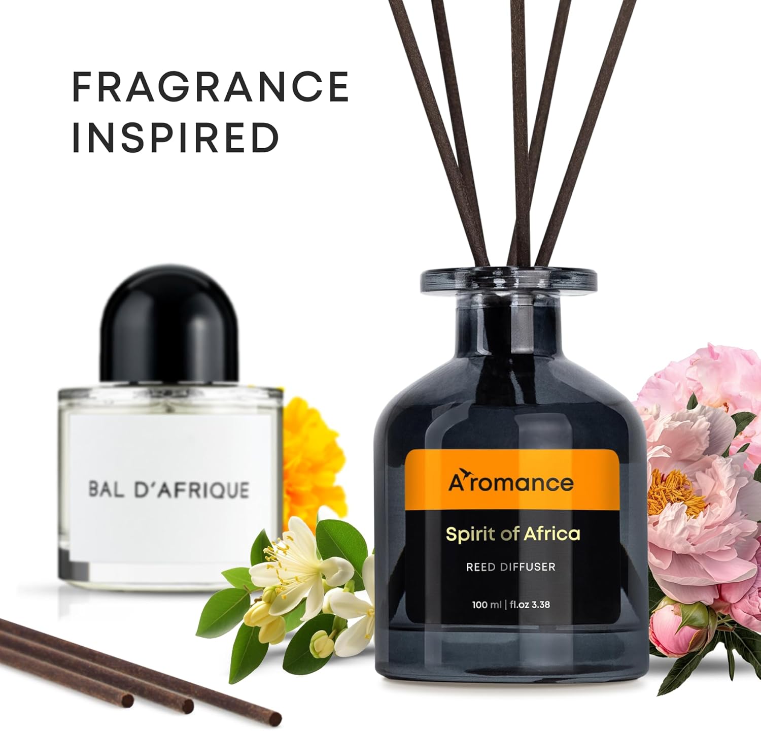 Spirit of Africa Reed Diffuser Set - Floral Woody Fragrance