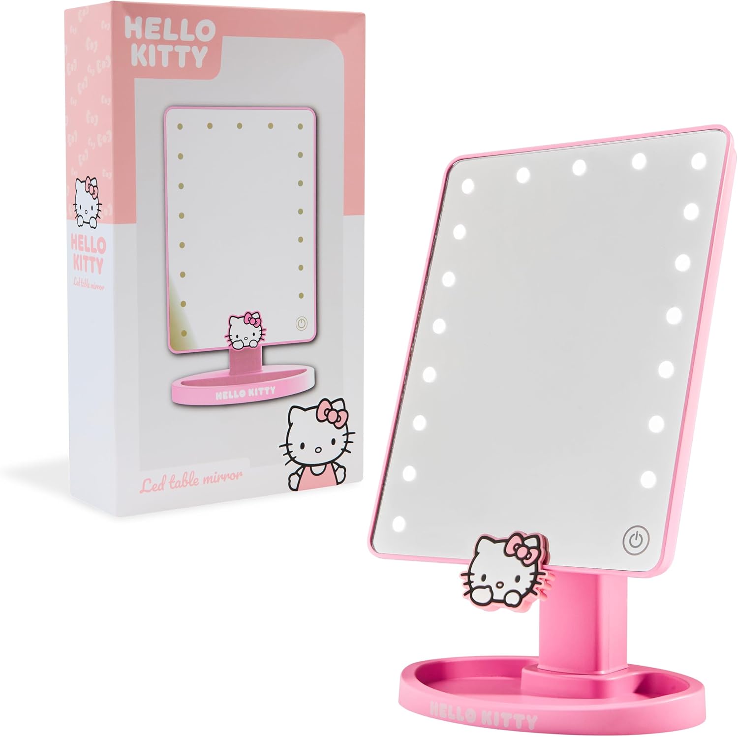 Hello Kitty Vanity Mirror with LED Touchscreen and Trinket Tray