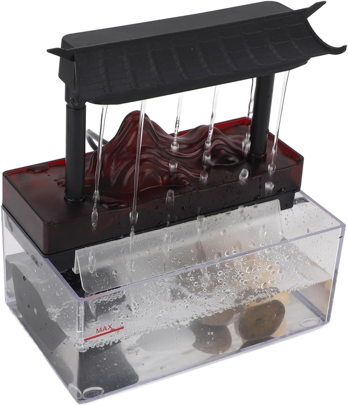 Tabletop Water Fountain with LED Light USB Powered Compact Design