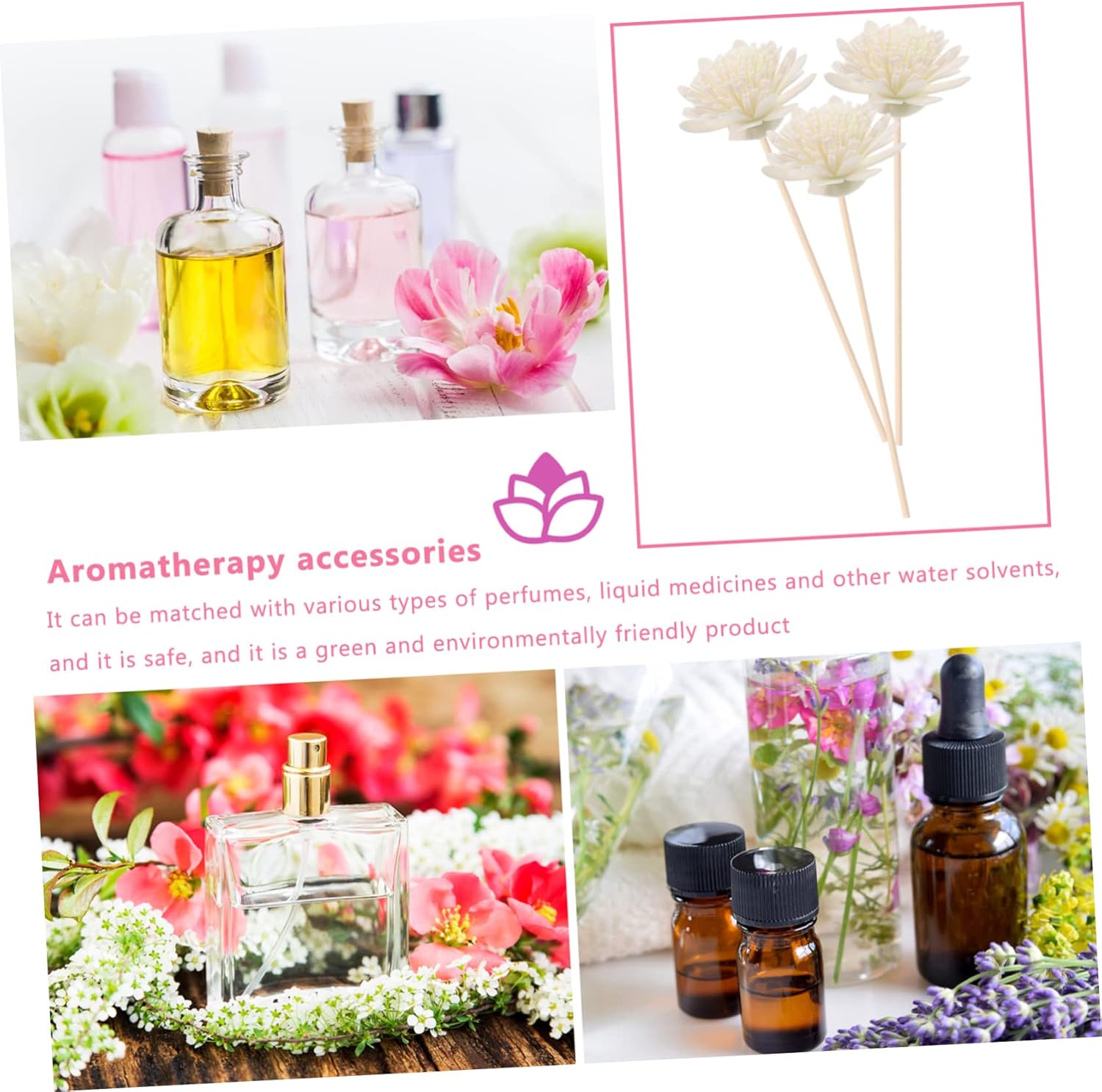 100Pcs Chrysanthemum Diffuser Flowers for Aromatherapy Essential Oil Refill