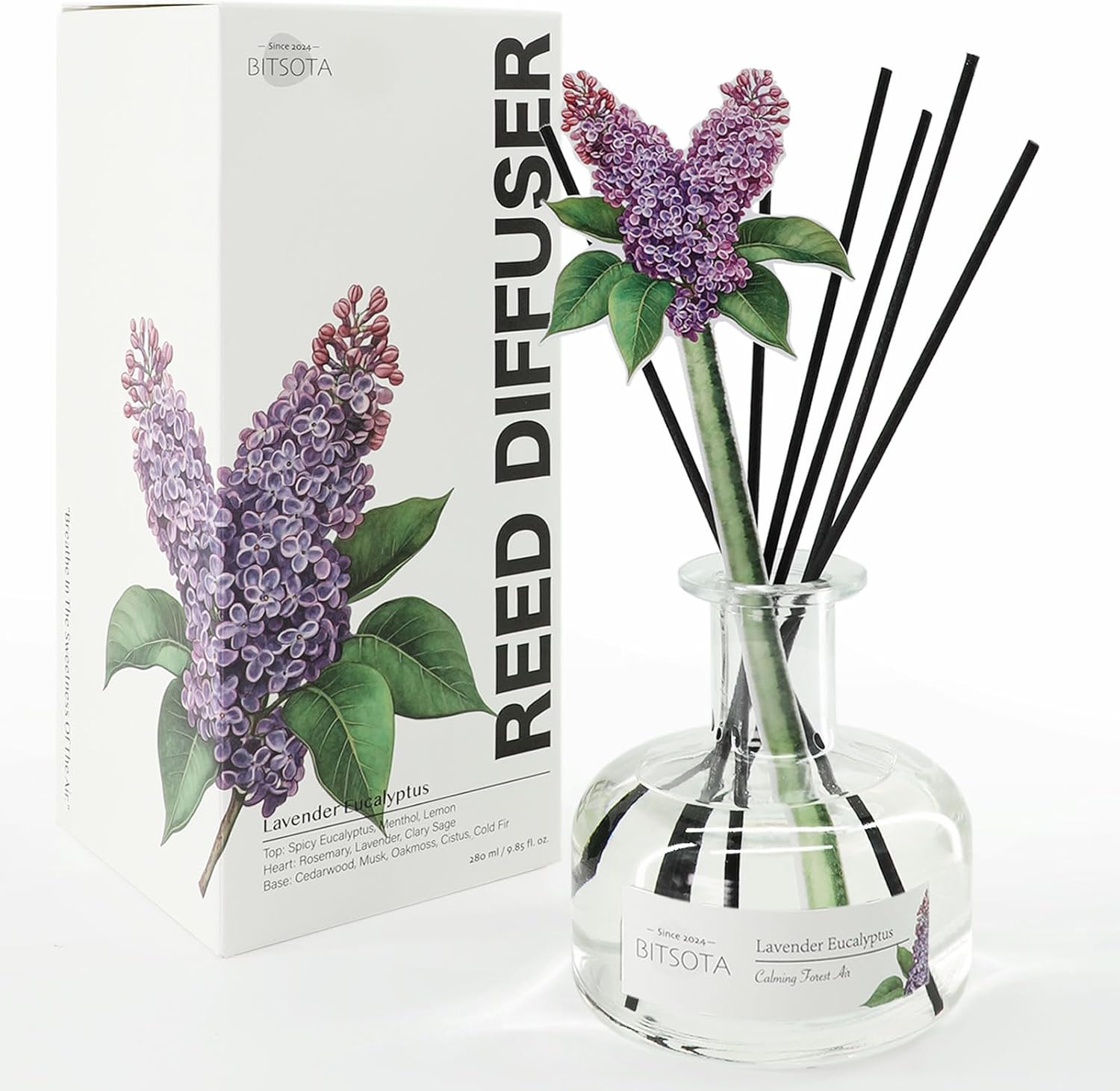 BITSOTA Reed Diffuser Set with Lavender Eucalyptus Scent