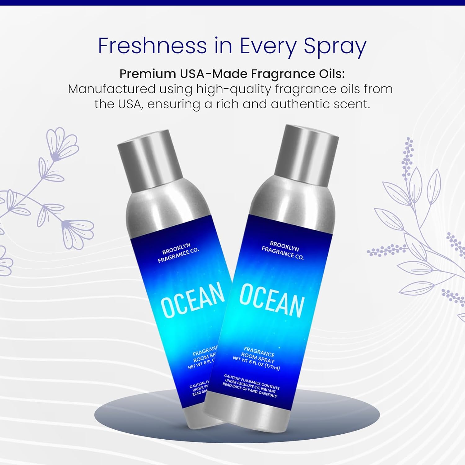 Brooklyn Fragrance Co Ocean Room Spray - 6 Fl Oz Premium Freshener