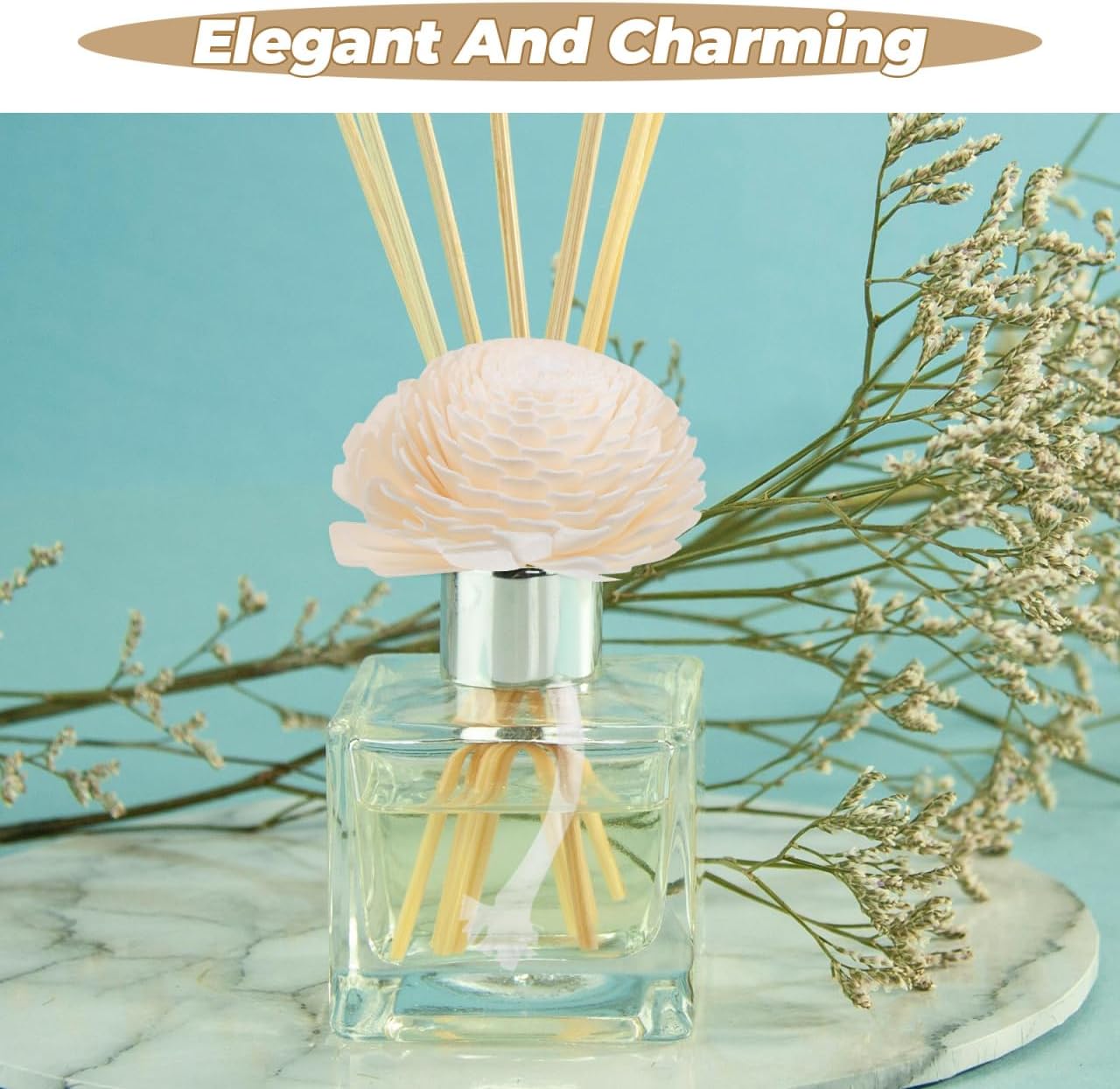 2pcs Diffuser Flowers with Rope for Home Decor